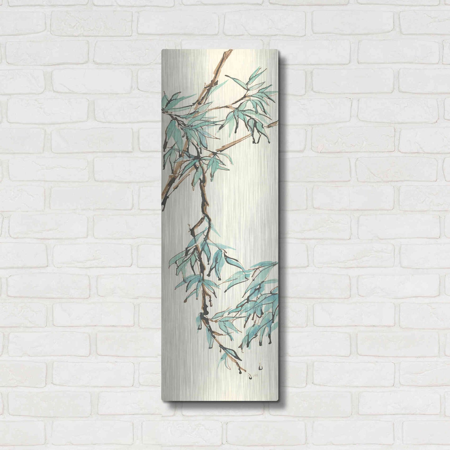Luxe Metal Art 'Summer Bamboo II' by Chris Paschke, Metal Wall Art,12x36