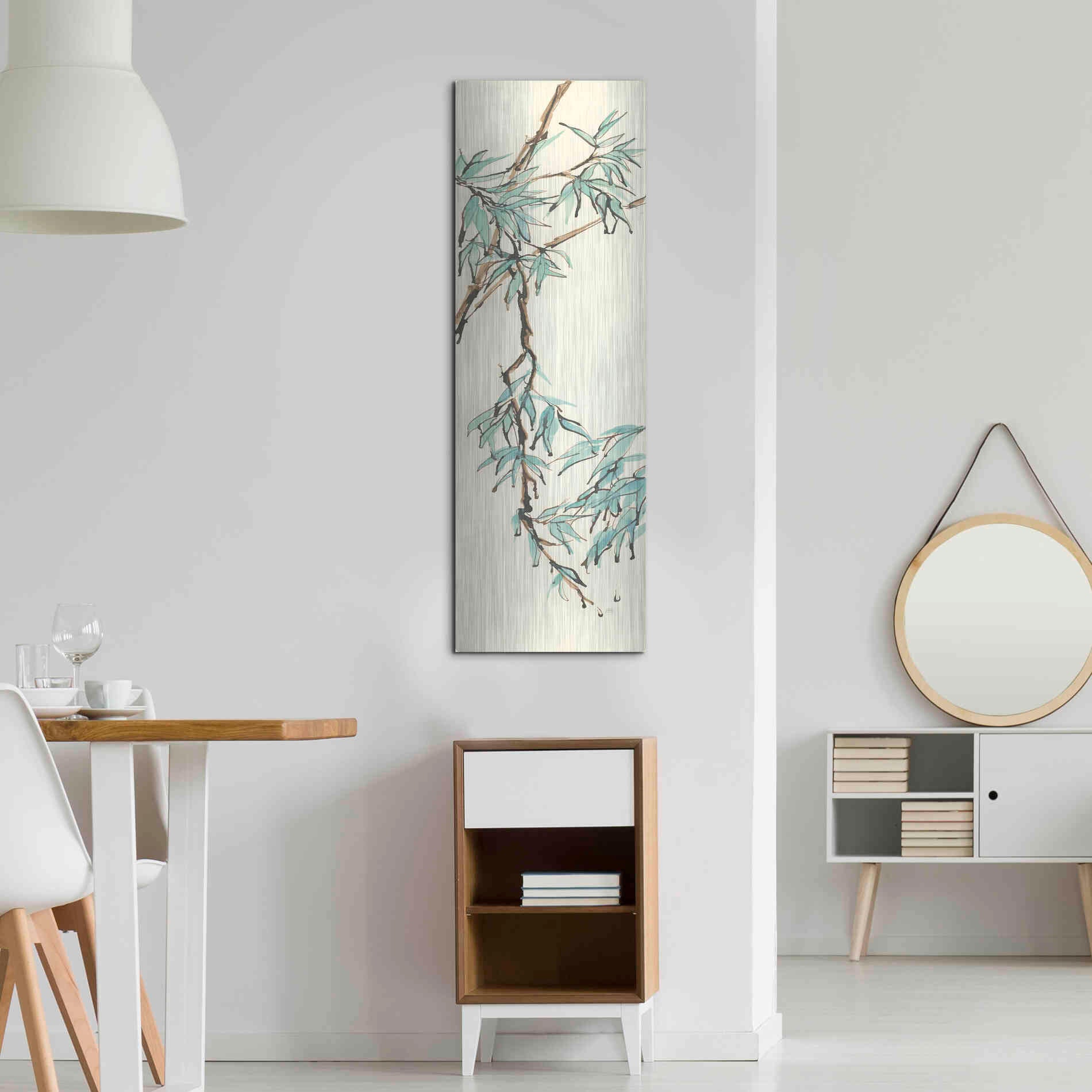 Luxe Metal Art 'Summer Bamboo II' by Chris Paschke, Metal Wall Art,16x48