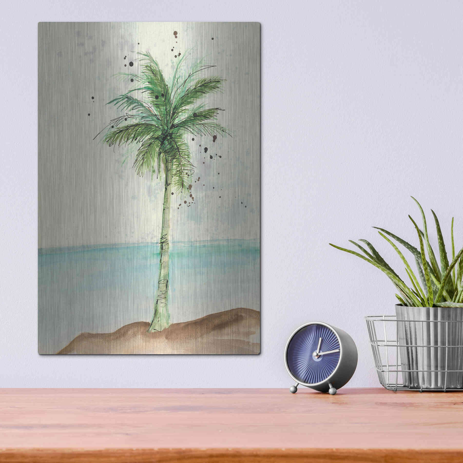 Luxe Metal Art 'African Oil Palm I' by Chris Paschke, Metal Wall Art,12x16