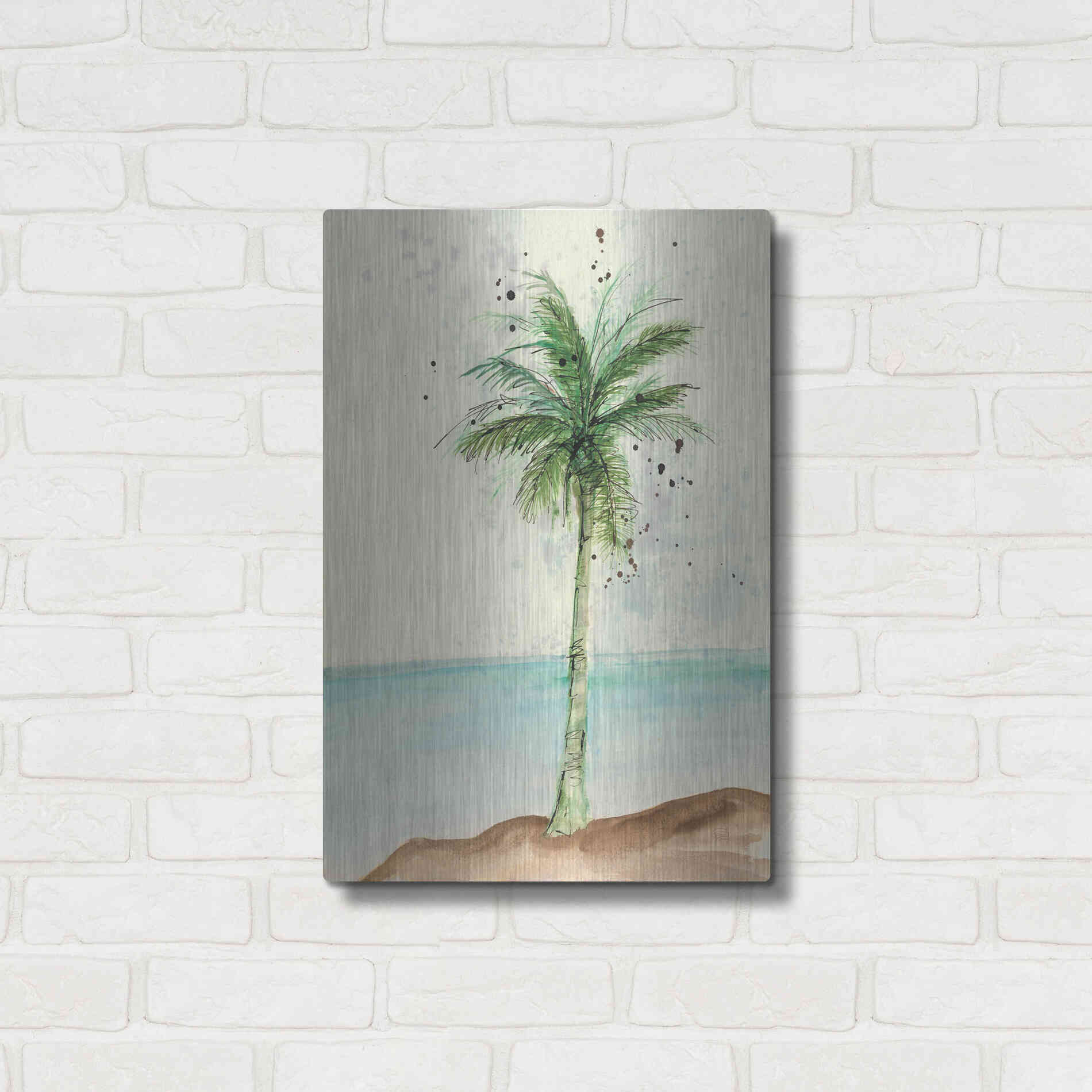 Luxe Metal Art 'African Oil Palm I' by Chris Paschke, Metal Wall Art,16x24