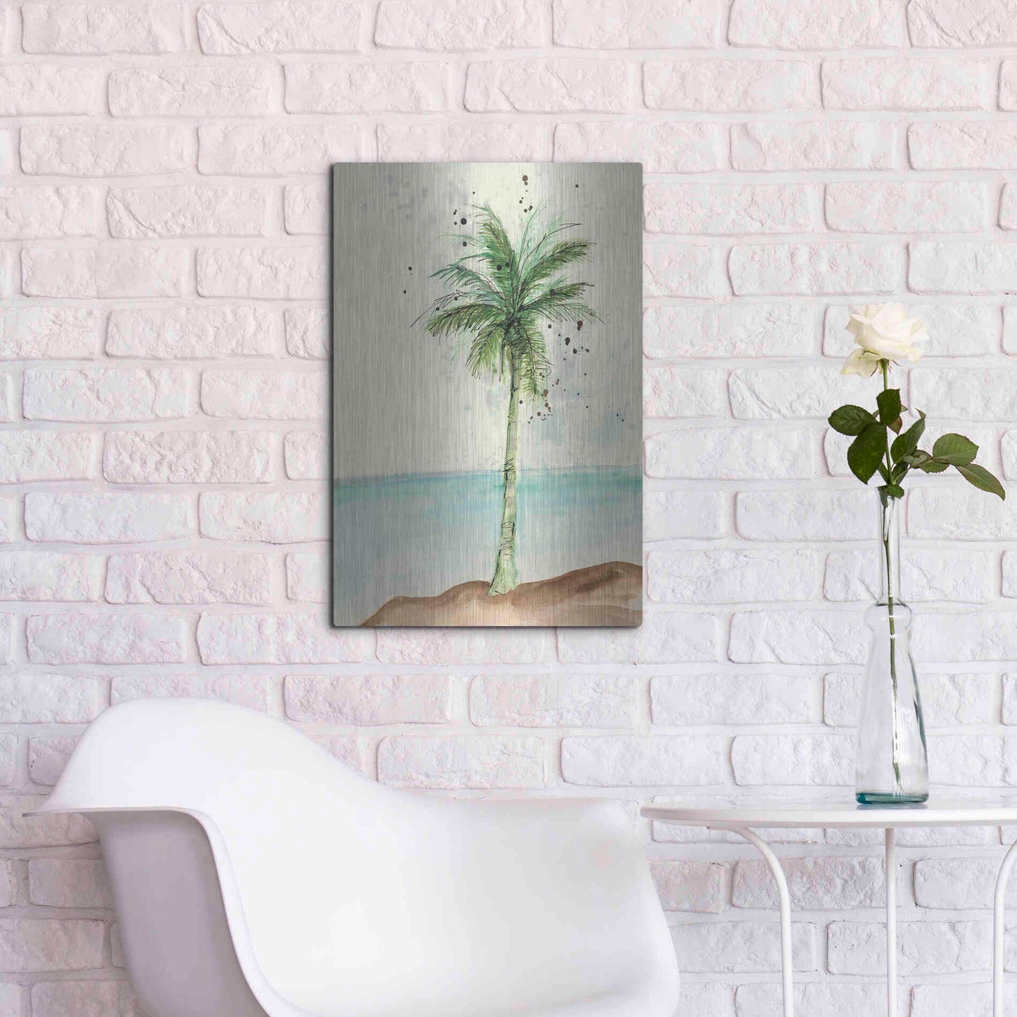 Luxe Metal Art 'African Oil Palm I' by Chris Paschke, Metal Wall Art,16x24