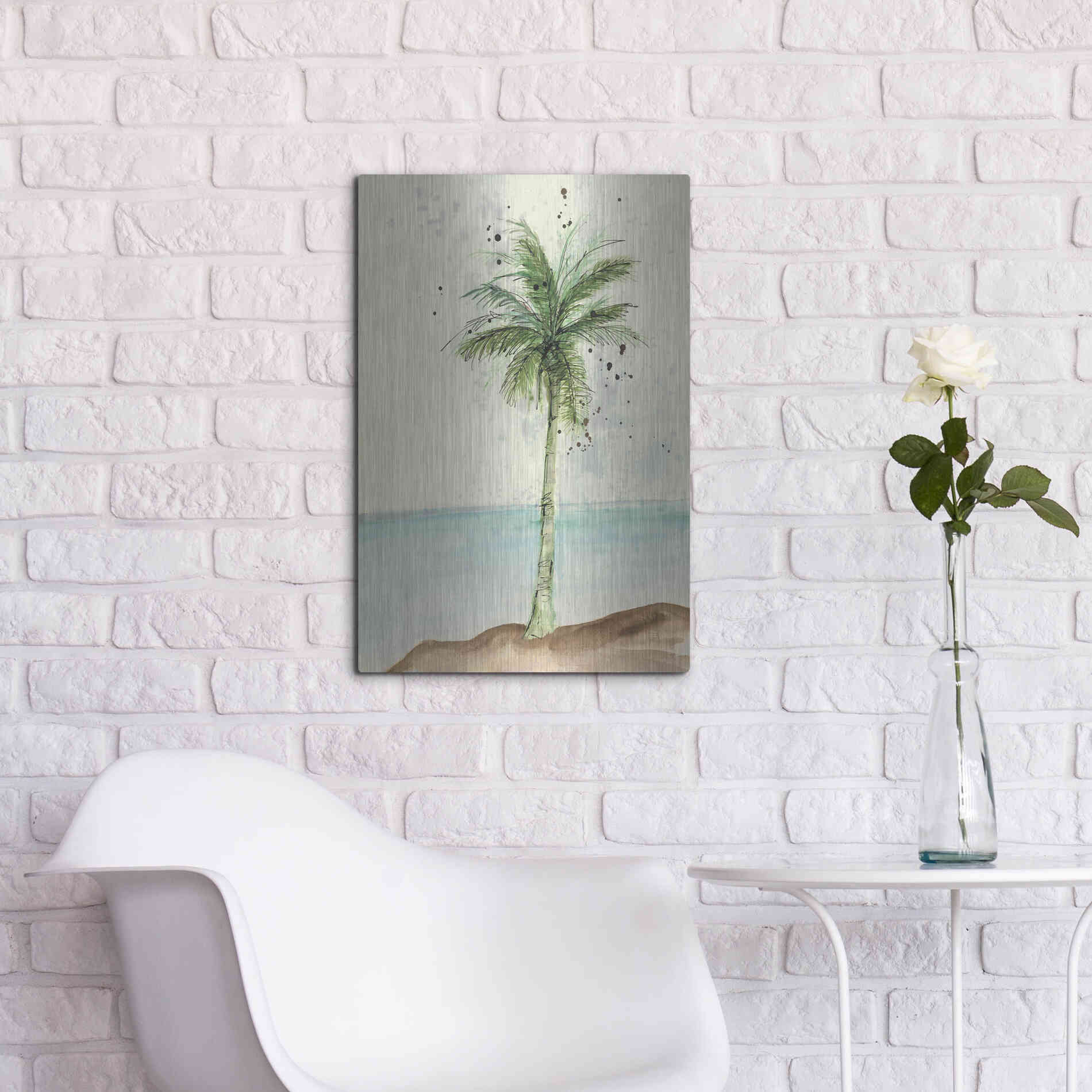 Luxe Metal Art 'African Oil Palm I' by Chris Paschke, Metal Wall Art,16x24