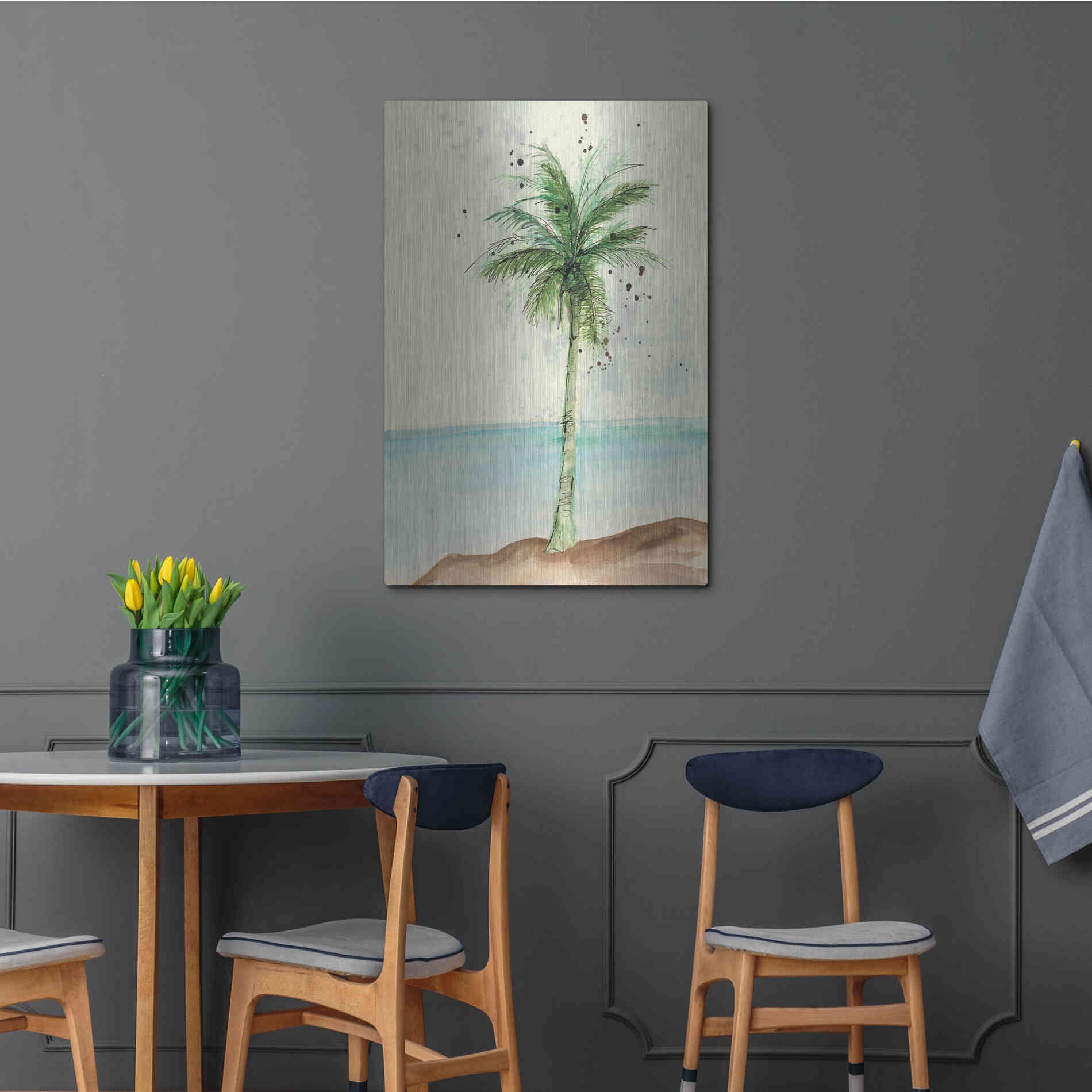 Luxe Metal Art 'African Oil Palm I' by Chris Paschke, Metal Wall Art,24x36