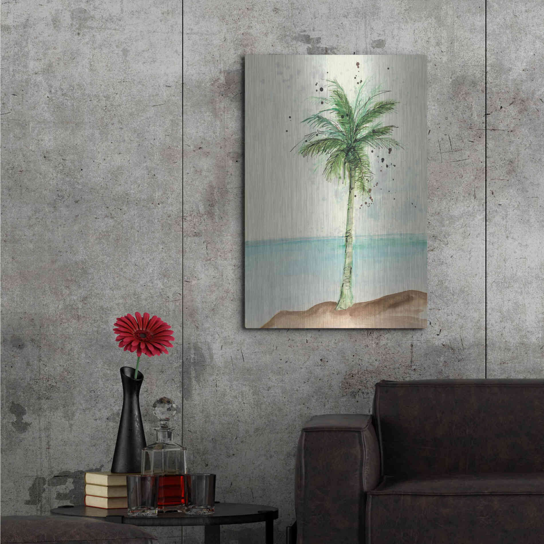 Luxe Metal Art 'African Oil Palm I' by Chris Paschke, Metal Wall Art,24x36