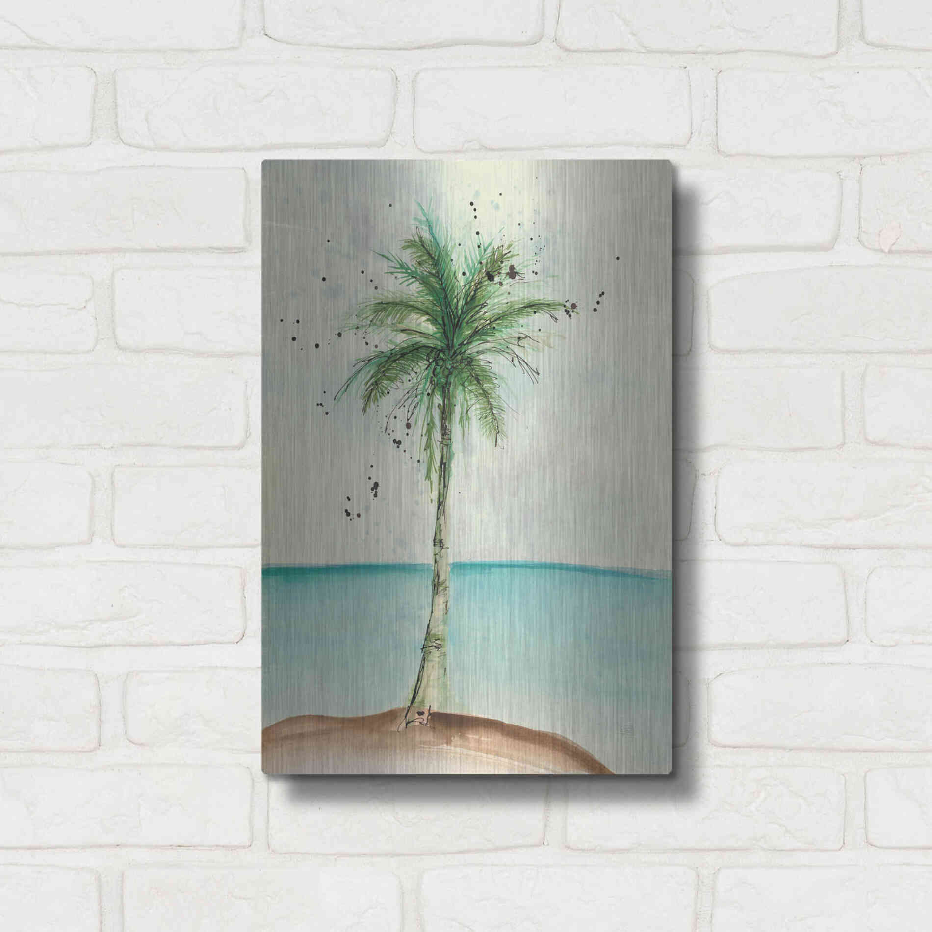 Luxe Metal Art 'African Oil Palm II' by Chris Paschke, Metal Wall Art,12x16