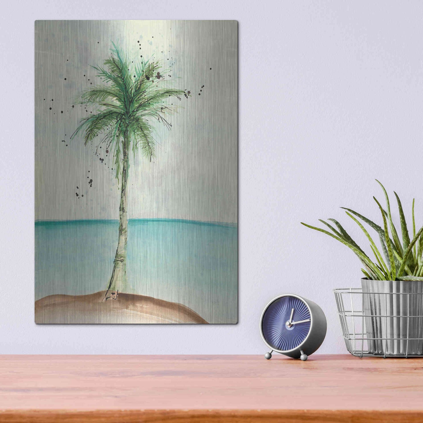 Luxe Metal Art 'African Oil Palm II' by Chris Paschke, Metal Wall Art,12x16