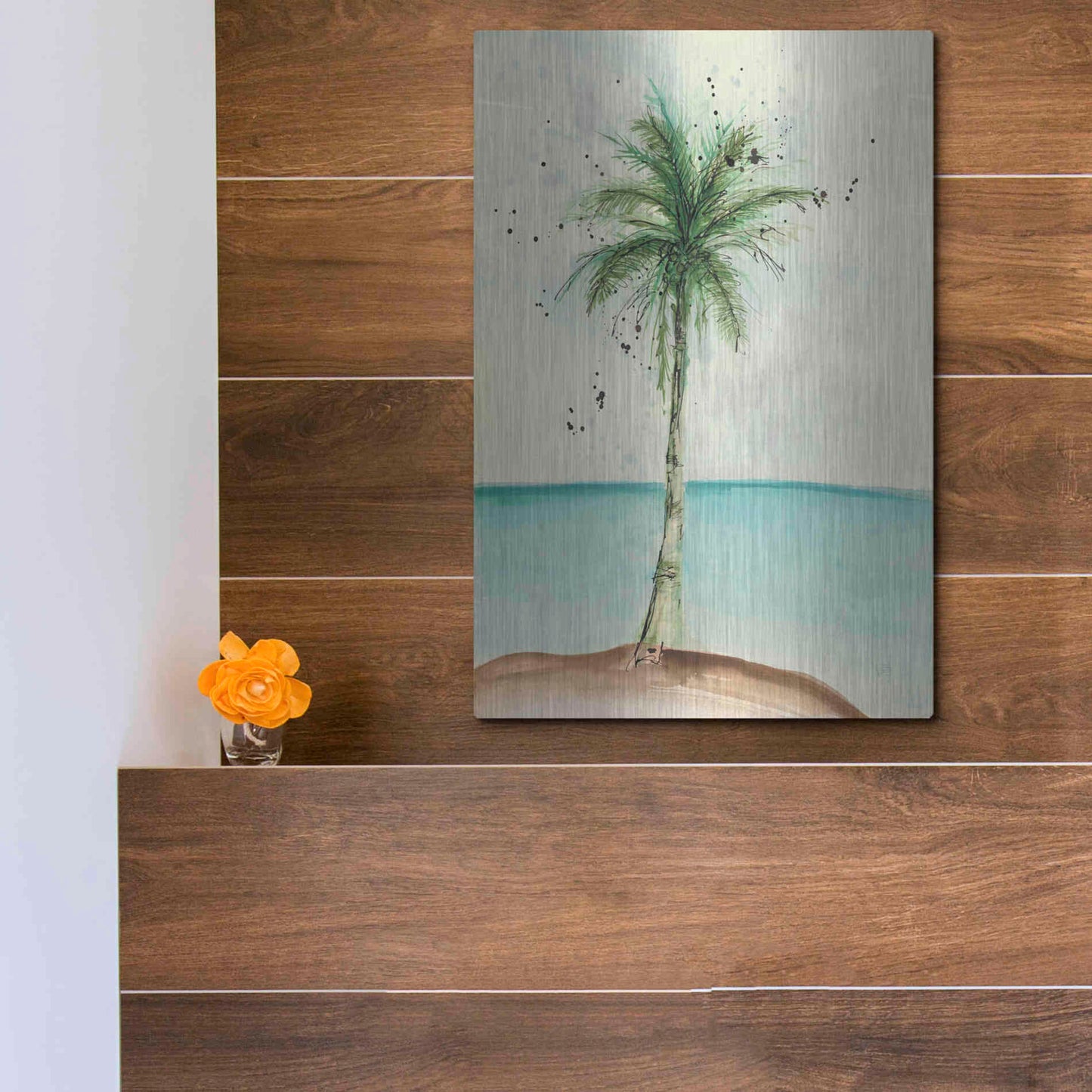 Luxe Metal Art 'African Oil Palm II' by Chris Paschke, Metal Wall Art,12x16