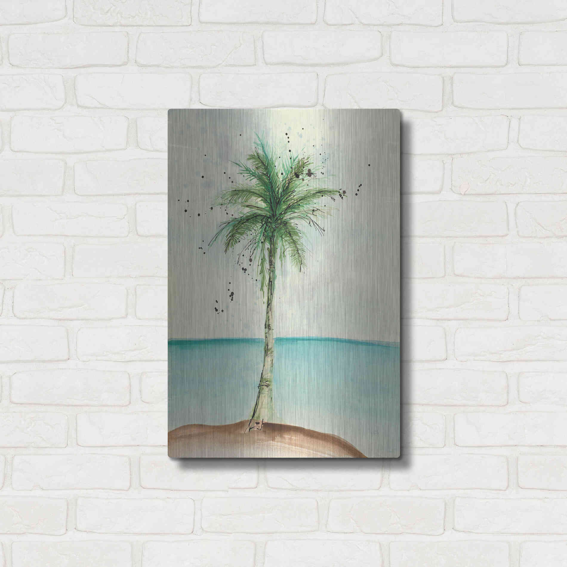 Luxe Metal Art 'African Oil Palm II' by Chris Paschke, Metal Wall Art,16x24