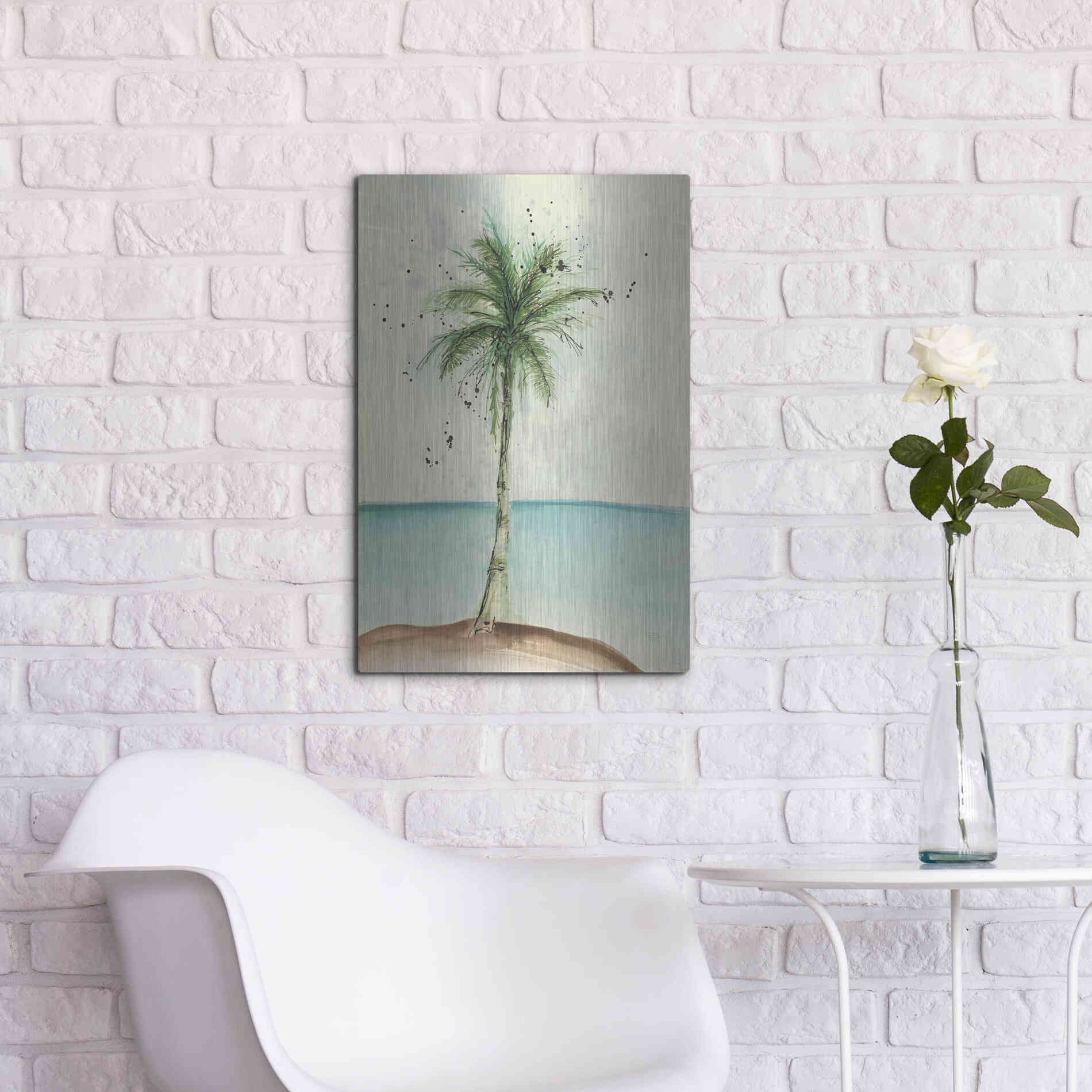 Luxe Metal Art 'African Oil Palm II' by Chris Paschke, Metal Wall Art,16x24