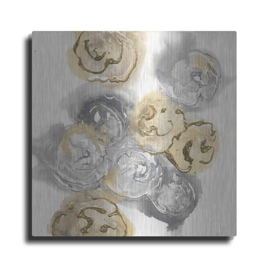 Luxe Metal Art 'Gold Edged Neutral I' by Chris Paschke, Metal Wall Art