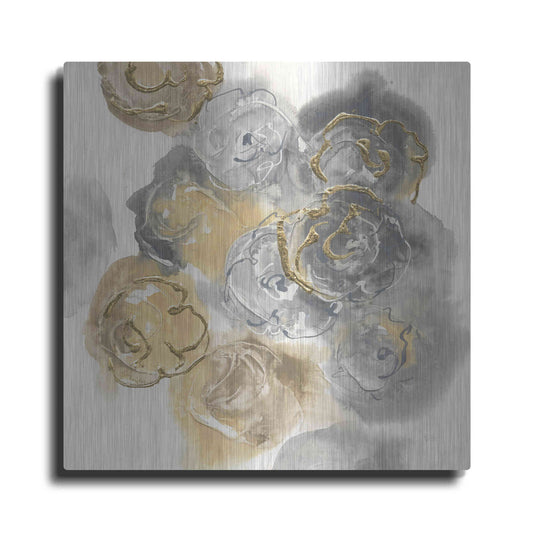 Luxe Metal Art 'Gold Edged Neutral II' by Chris Paschke, Metal Wall Art