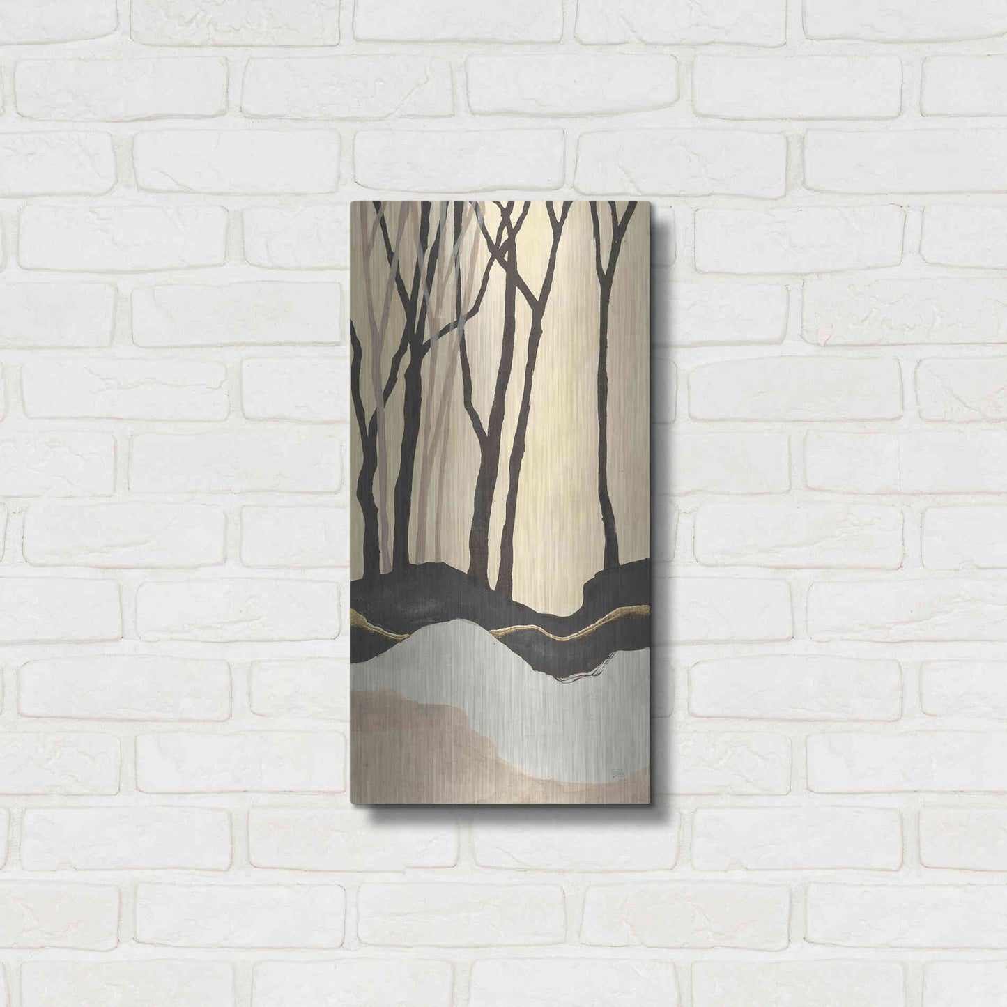 Luxe Metal Art 'Silhouette I' by Chris Paschke, Metal Wall Art,12x24
