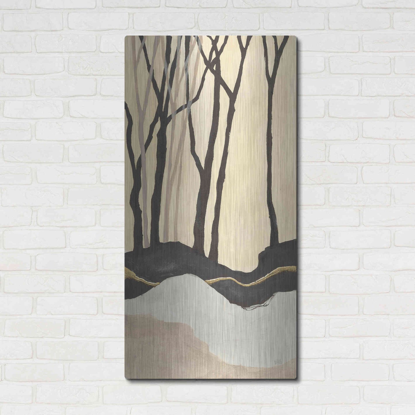 Luxe Metal Art 'Silhouette I' by Chris Paschke, Metal Wall Art,24x48