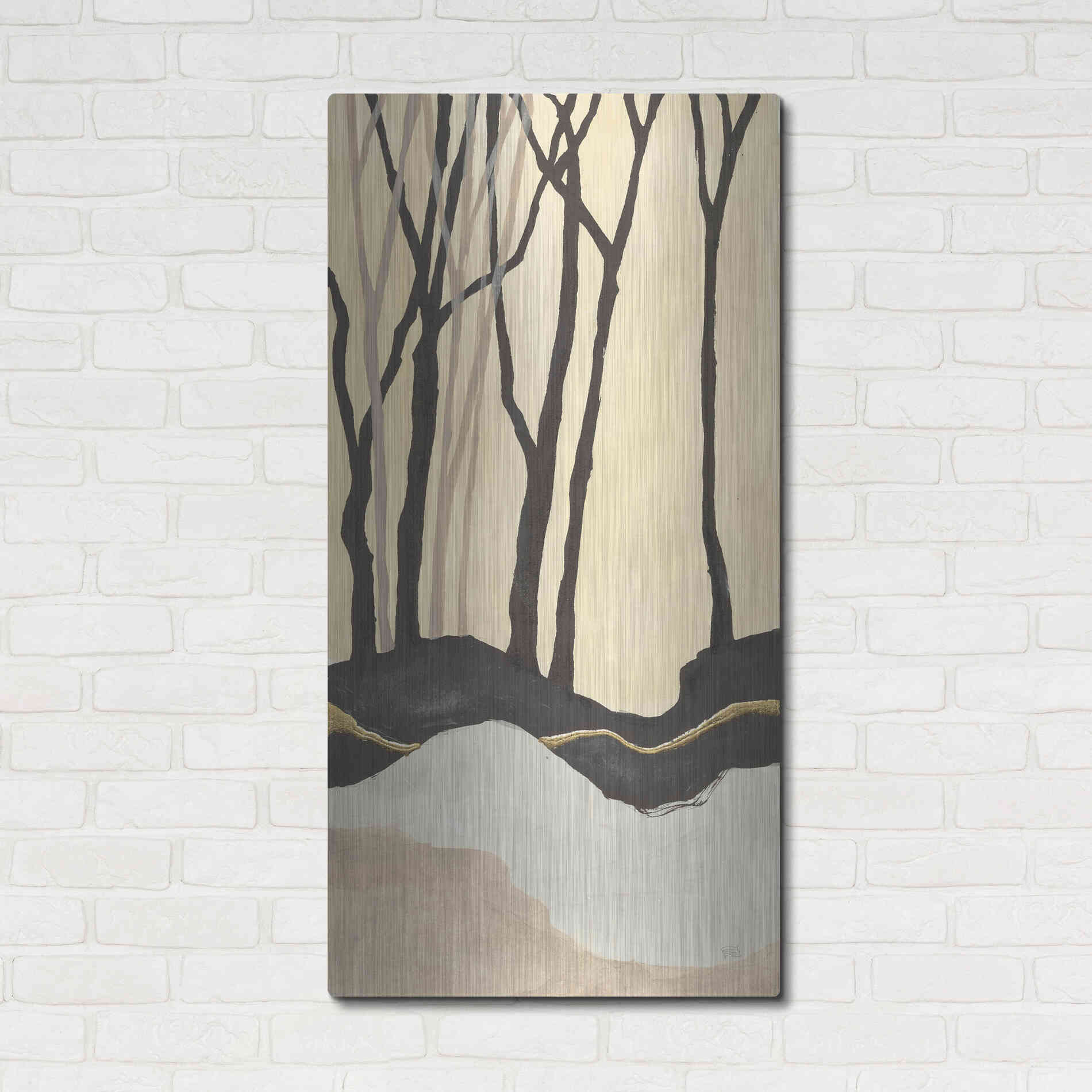 Luxe Metal Art 'Silhouette I' by Chris Paschke, Metal Wall Art,24x48