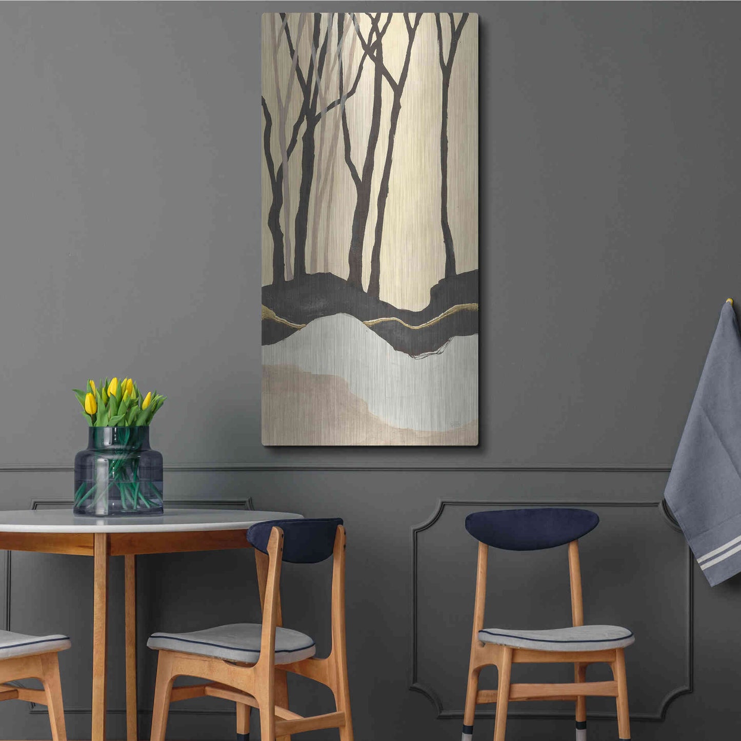 Luxe Metal Art 'Silhouette I' by Chris Paschke, Metal Wall Art,24x48