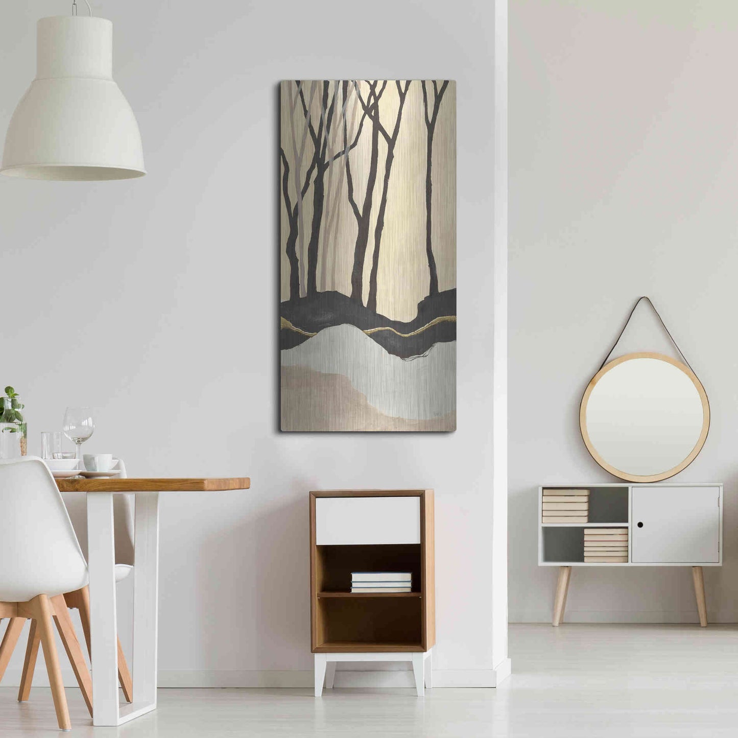 Luxe Metal Art 'Silhouette I' by Chris Paschke, Metal Wall Art,24x48