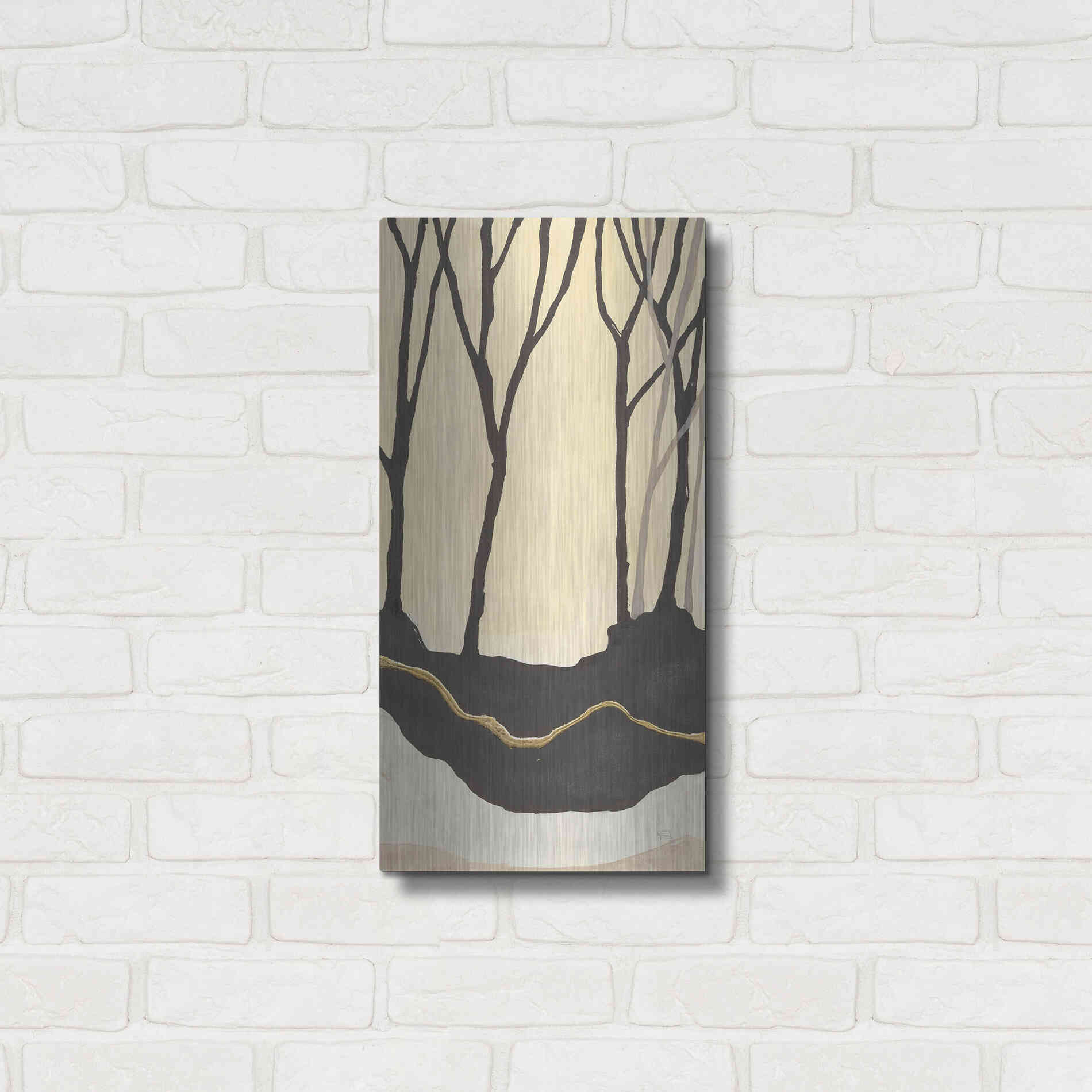 Luxe Metal Art 'Silhouette II' by Chris Paschke, Metal Wall Art,12x24