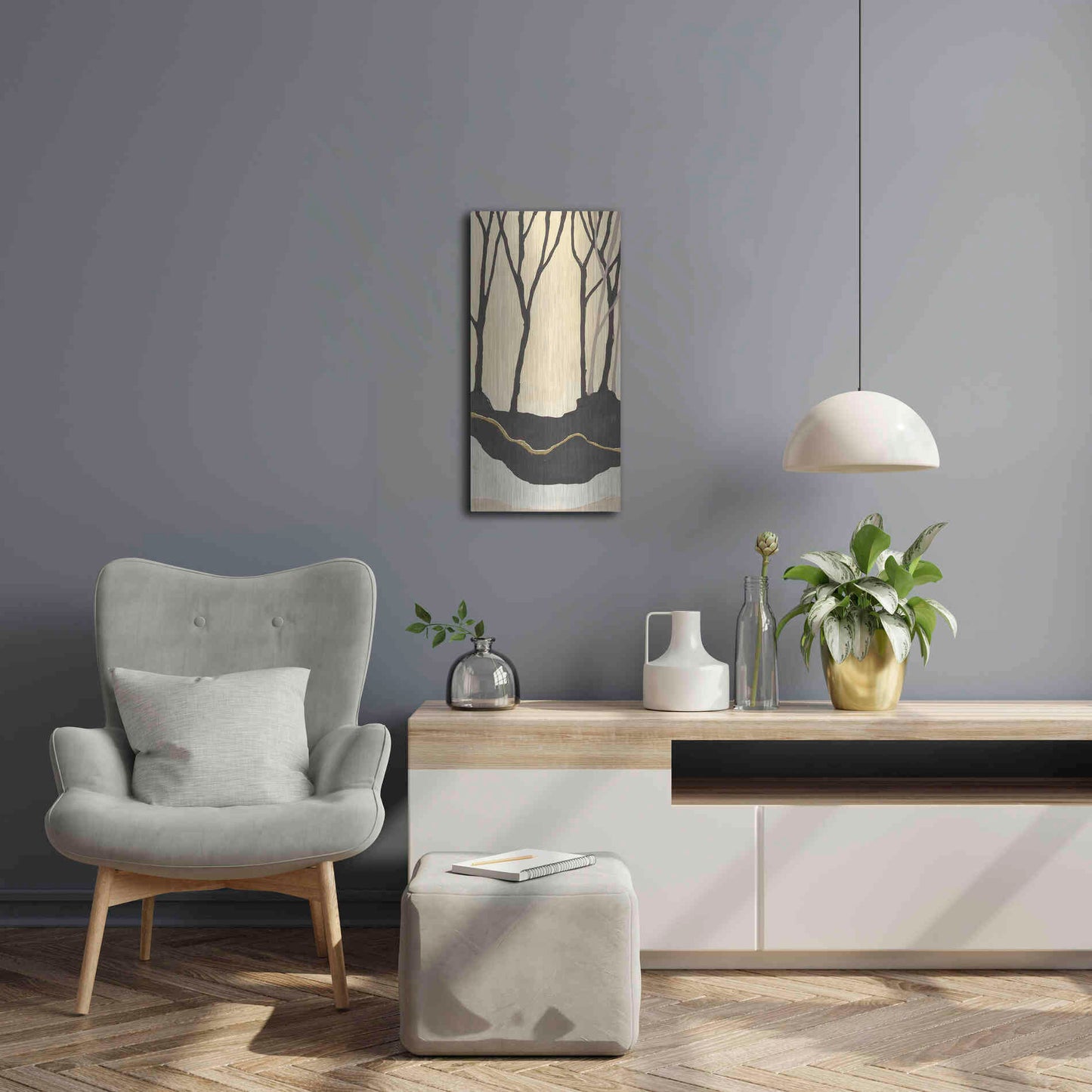 Luxe Metal Art 'Silhouette II' by Chris Paschke, Metal Wall Art,12x24