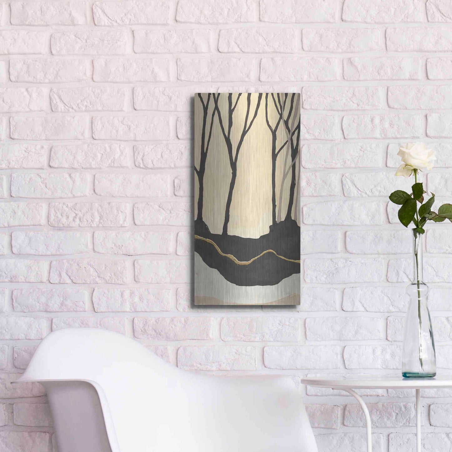 Luxe Metal Art 'Silhouette II' by Chris Paschke, Metal Wall Art,12x24