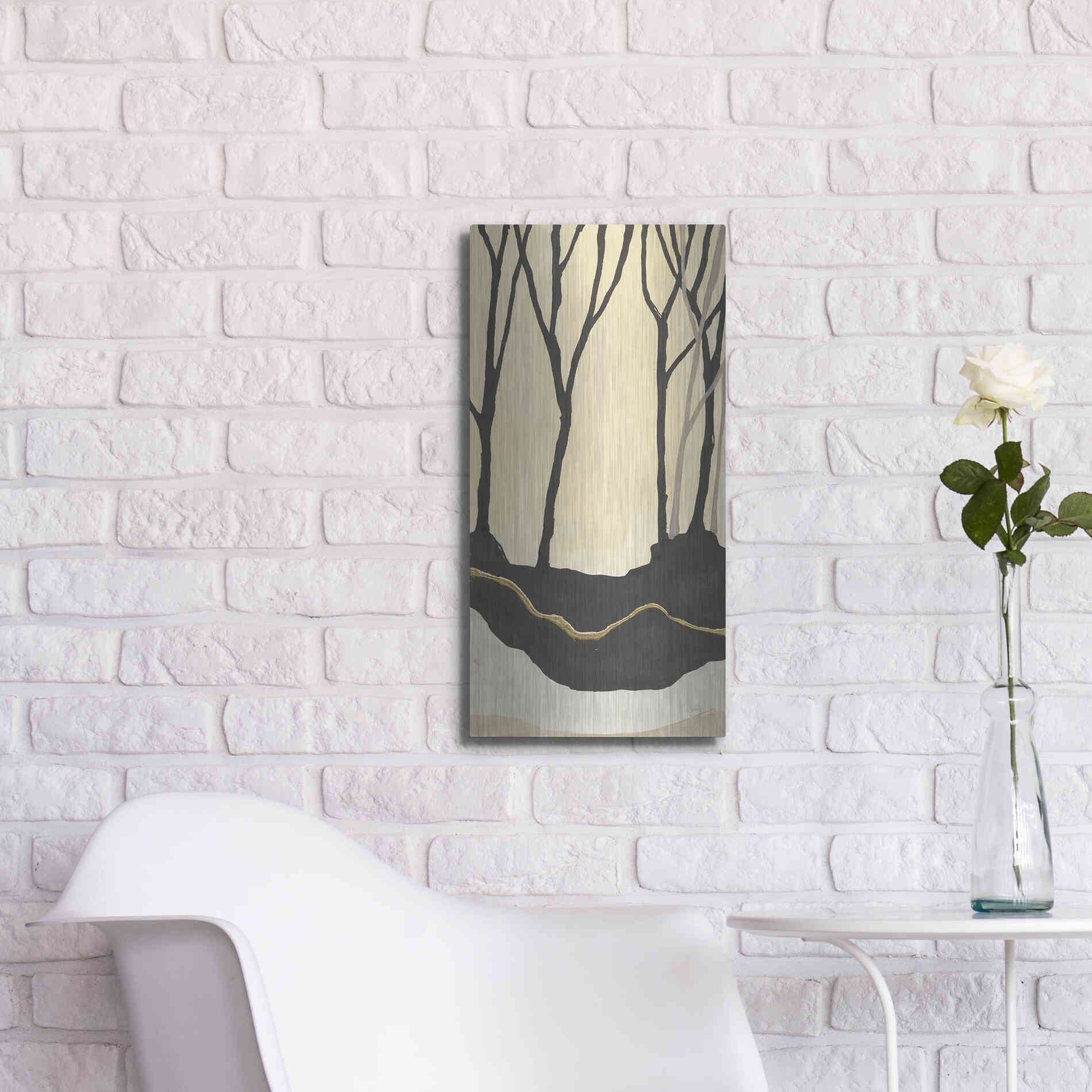 Luxe Metal Art 'Silhouette II' by Chris Paschke, Metal Wall Art,12x24