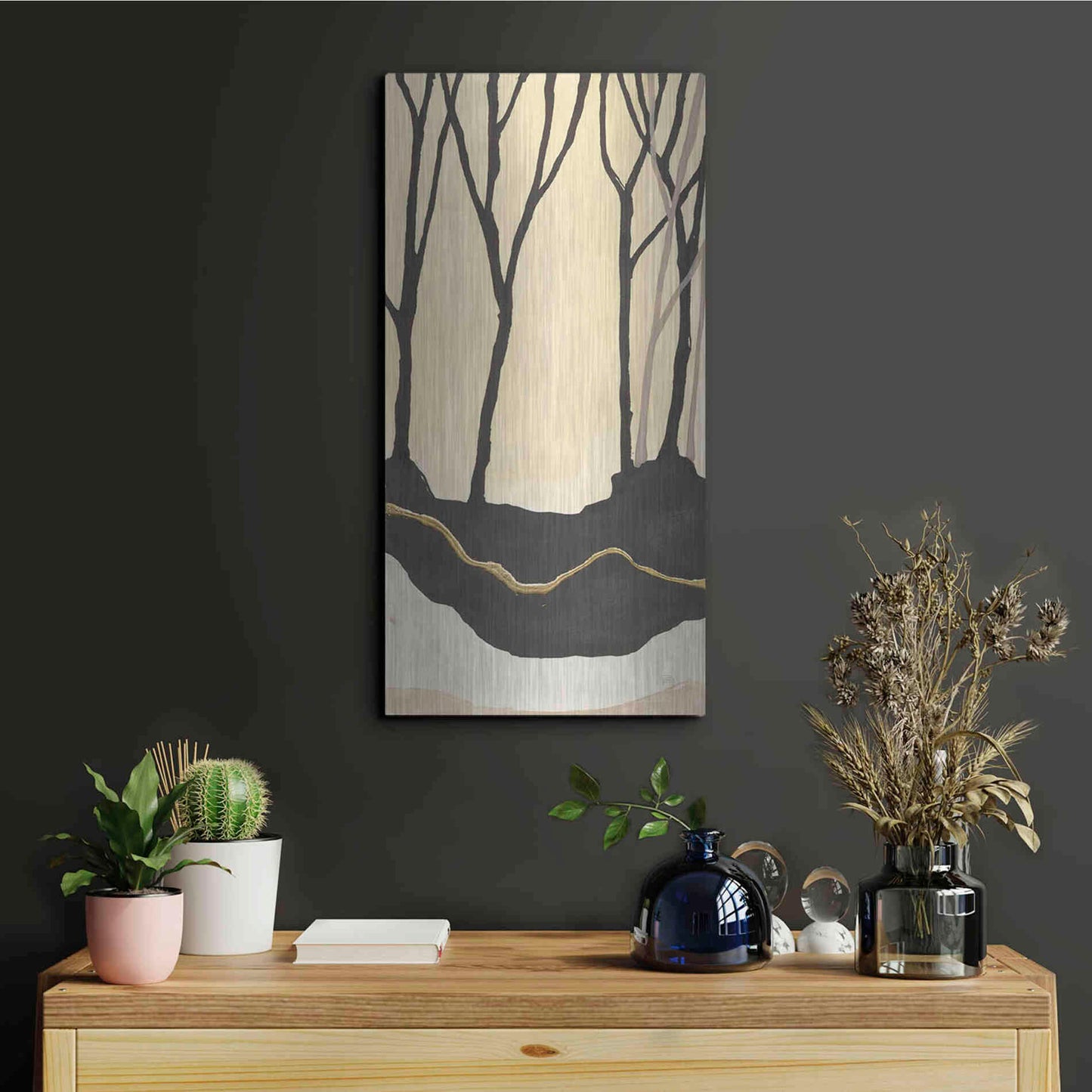 Luxe Metal Art 'Silhouette II' by Chris Paschke, Metal Wall Art,12x24