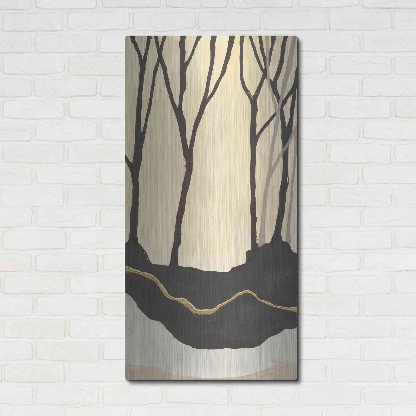 Luxe Metal Art 'Silhouette II' by Chris Paschke, Metal Wall Art,24x48