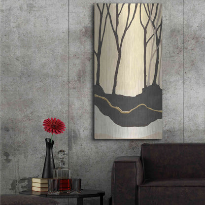Luxe Metal Art 'Silhouette II' by Chris Paschke, Metal Wall Art,24x48