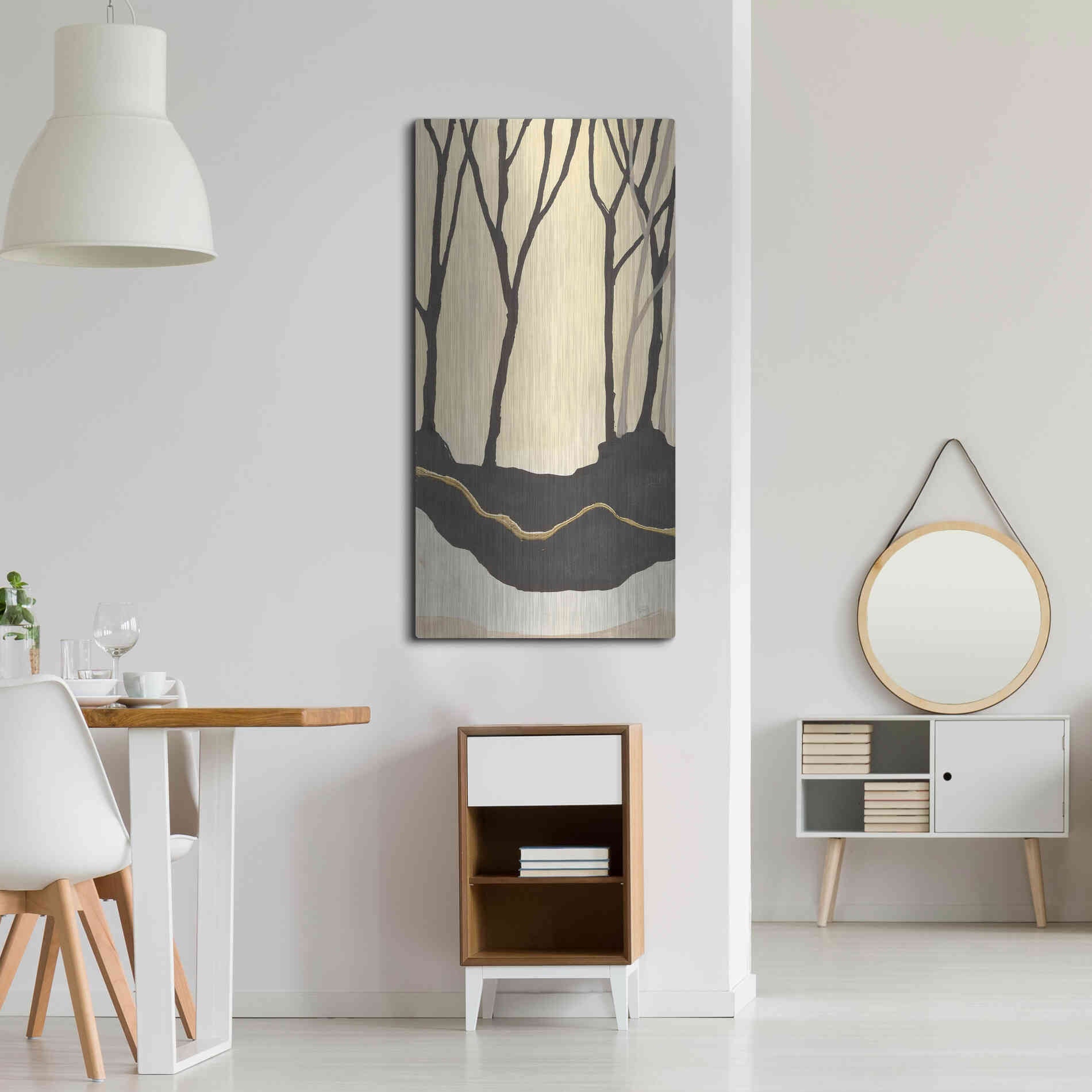 Luxe Metal Art 'Silhouette II' by Chris Paschke, Metal Wall Art,24x48