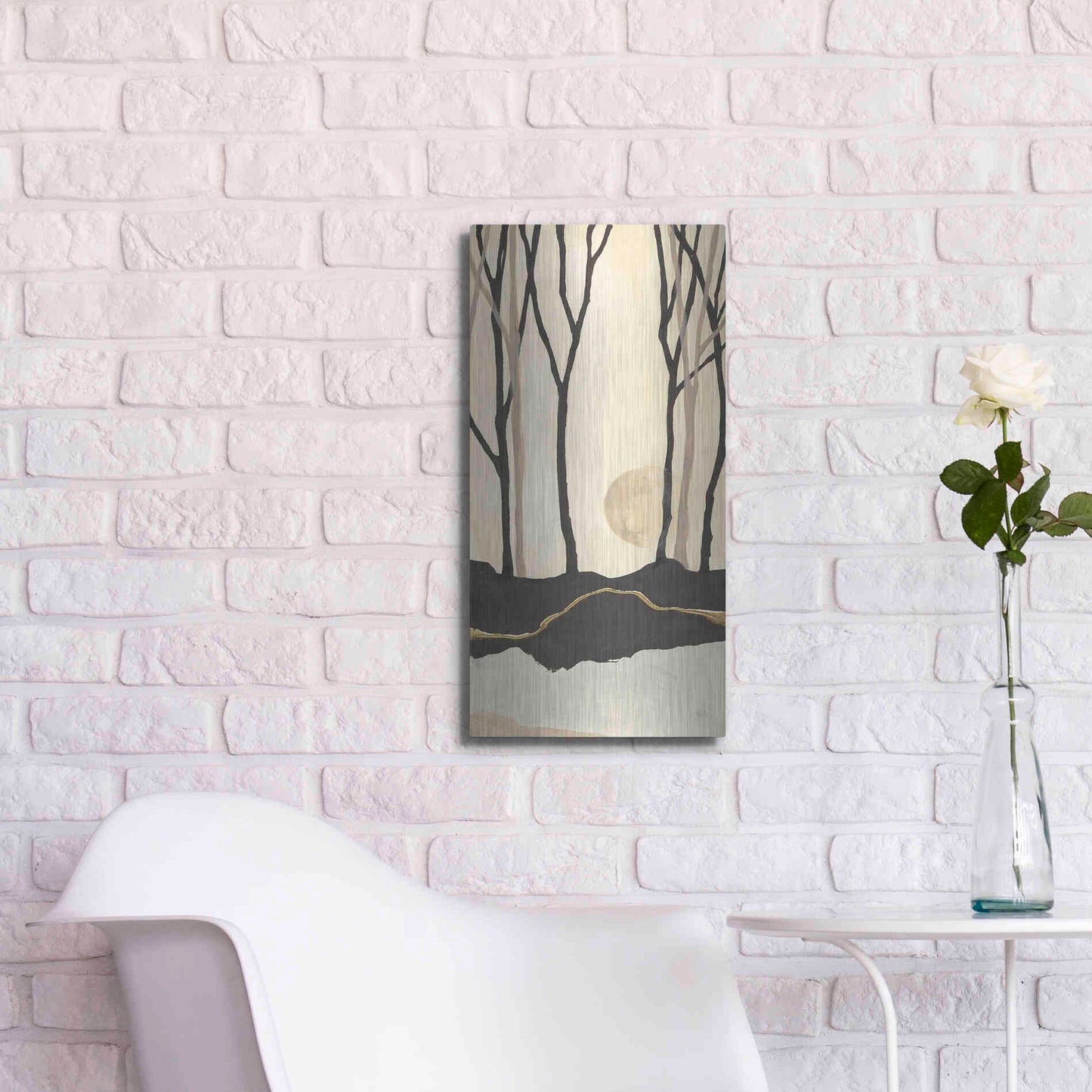 Luxe Metal Art 'Silhouette III' by Chris Paschke, Metal Wall Art,12x24