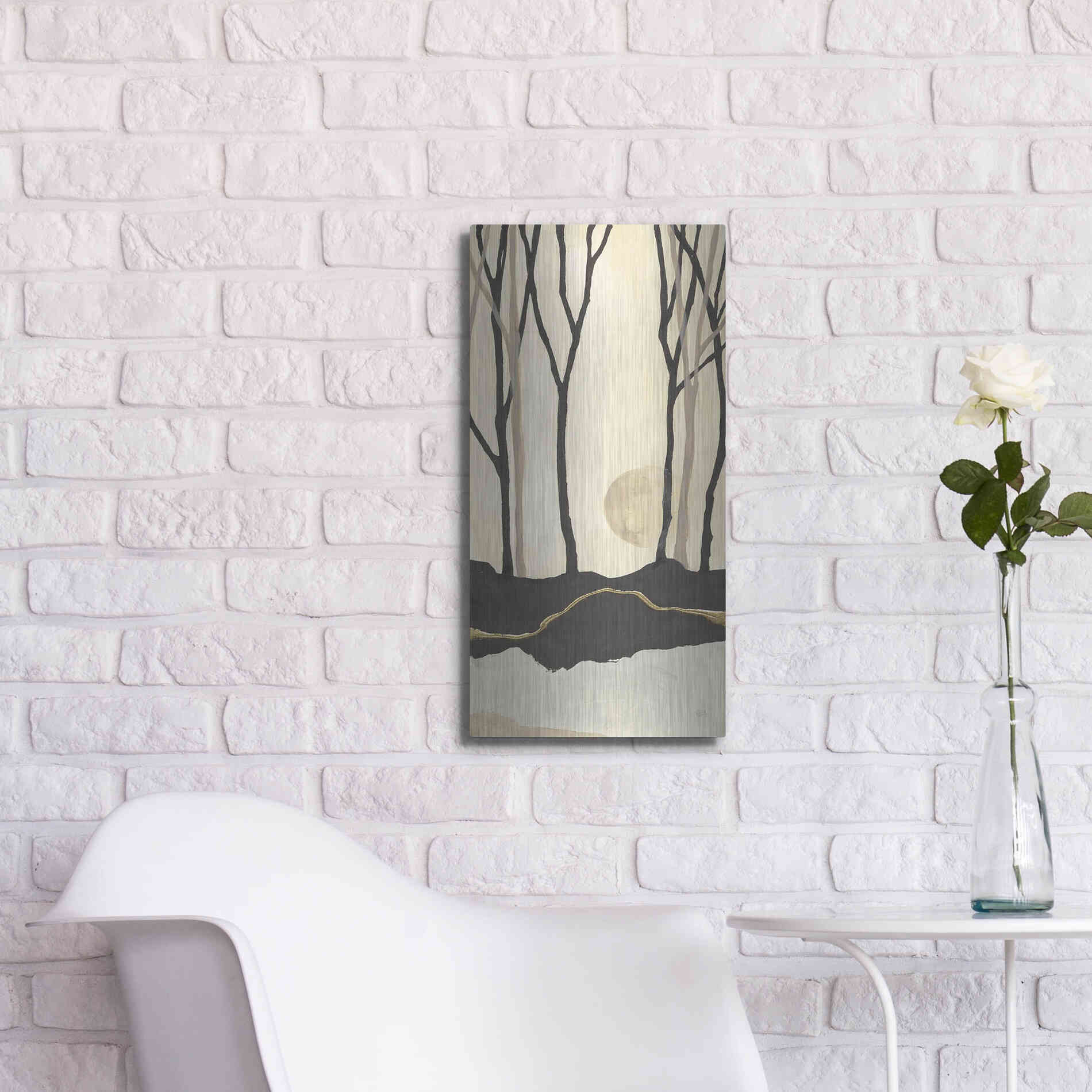 Luxe Metal Art 'Silhouette III' by Chris Paschke, Metal Wall Art,12x24