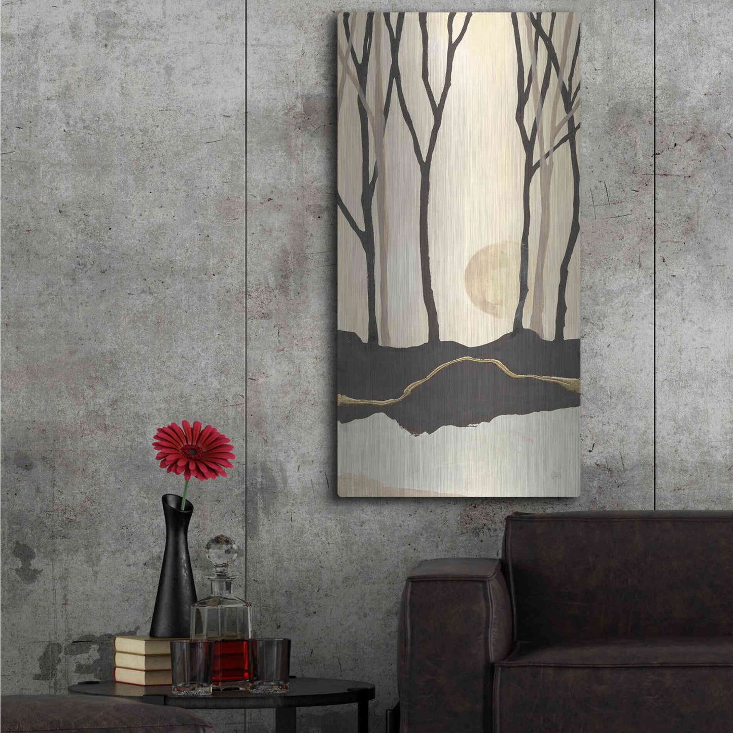 Luxe Metal Art 'Silhouette III' by Chris Paschke, Metal Wall Art,24x48