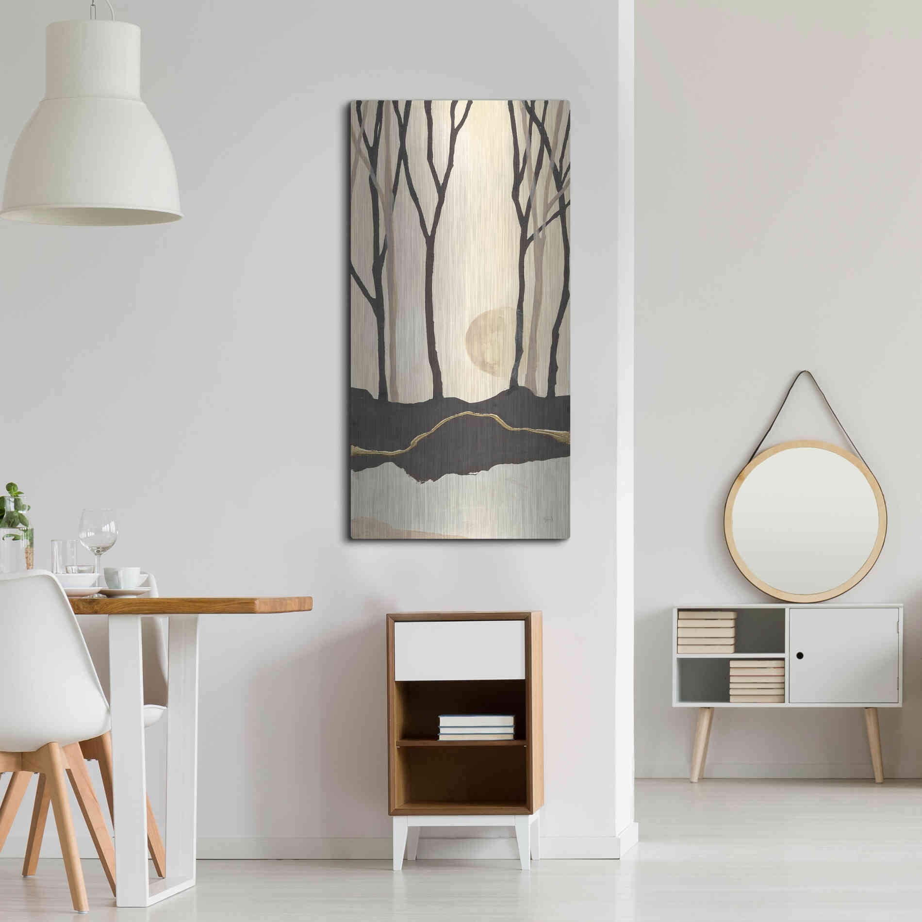 Luxe Metal Art 'Silhouette III' by Chris Paschke, Metal Wall Art,24x48
