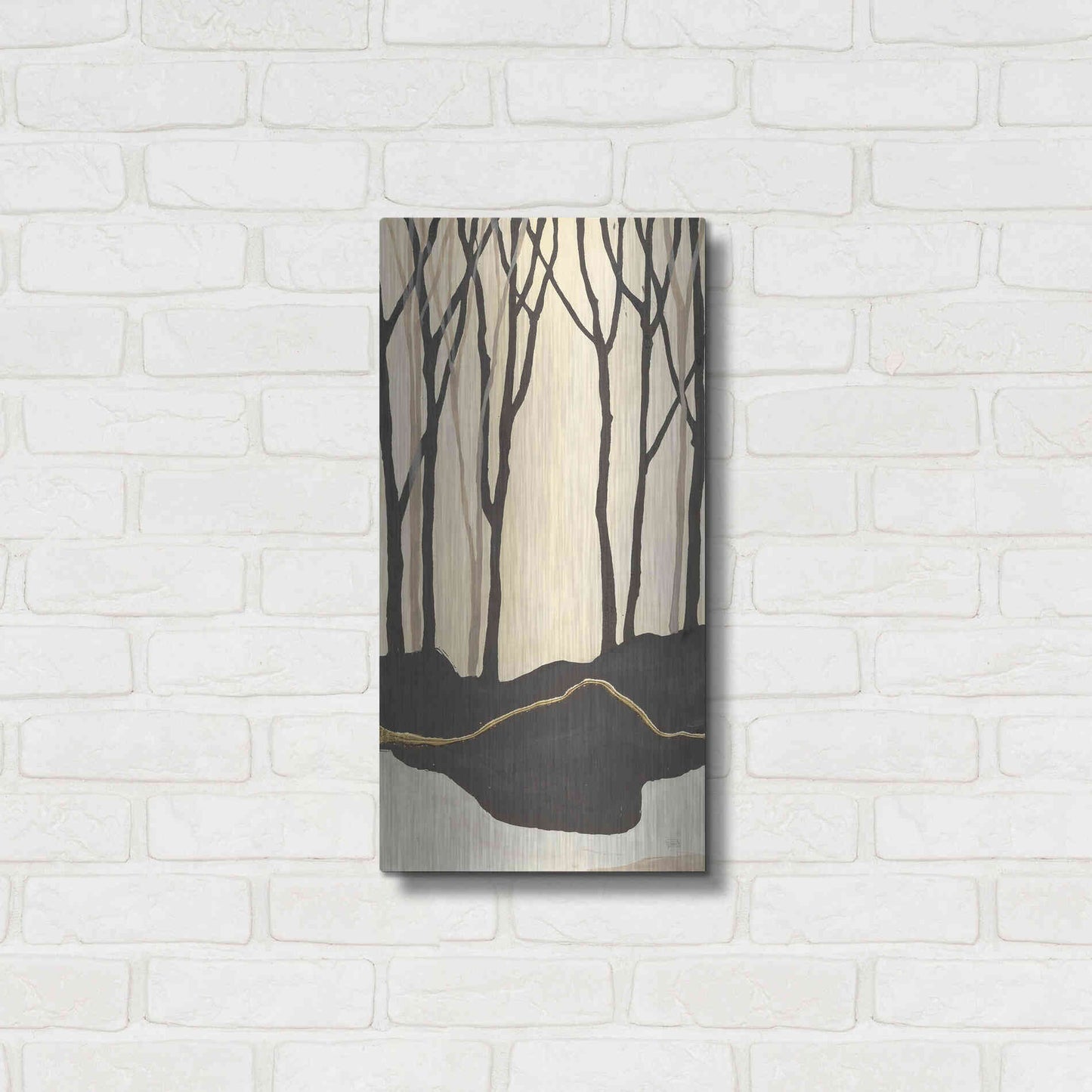 Luxe Metal Art 'Silhouette IV' by Chris Paschke, Metal Wall Art,12x24