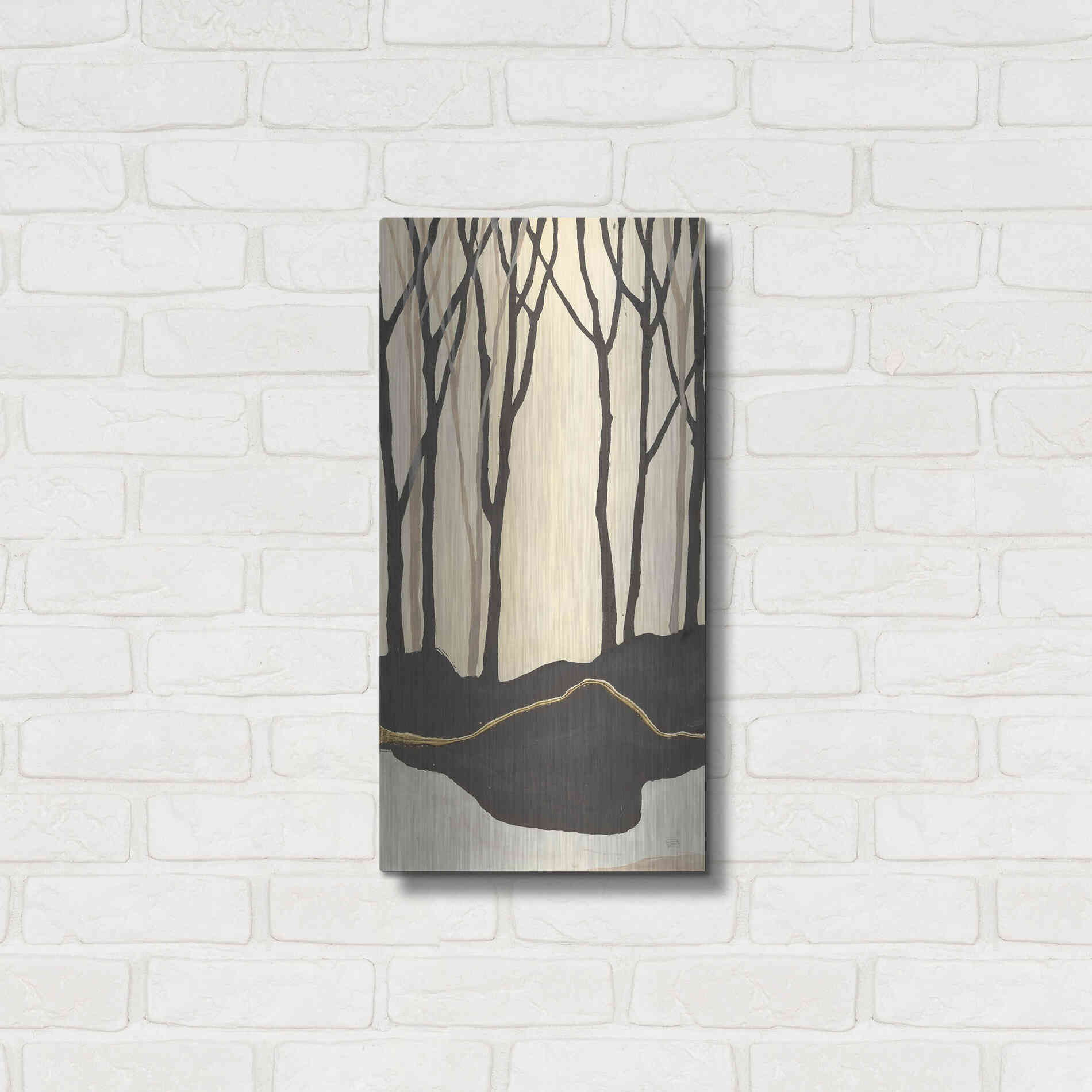 Luxe Metal Art 'Silhouette IV' by Chris Paschke, Metal Wall Art,12x24