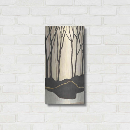 Luxe Metal Art 'Silhouette IV' by Chris Paschke, Metal Wall Art,12x24