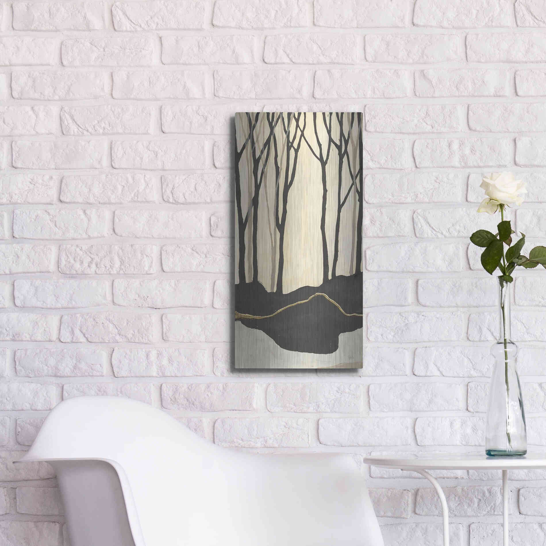 Luxe Metal Art 'Silhouette IV' by Chris Paschke, Metal Wall Art,12x24
