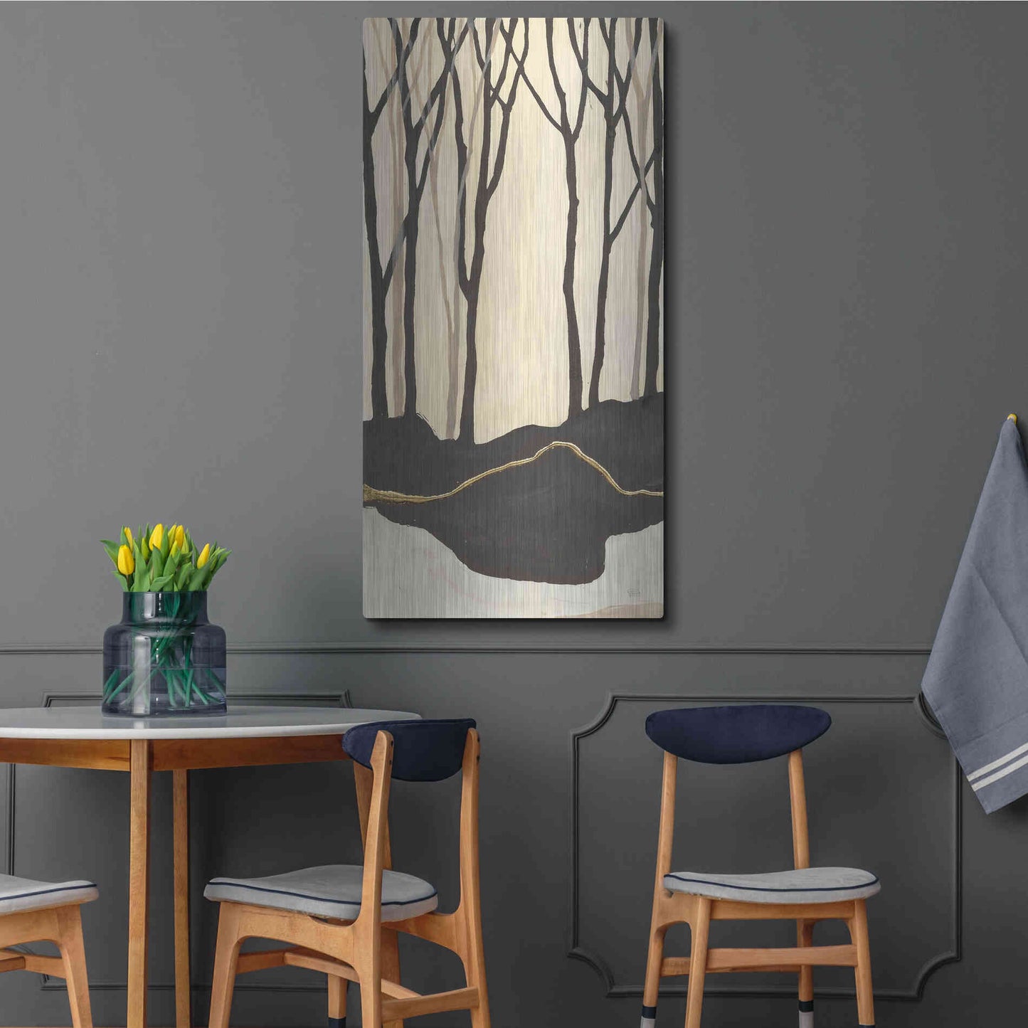 Luxe Metal Art 'Silhouette IV' by Chris Paschke, Metal Wall Art,24x48