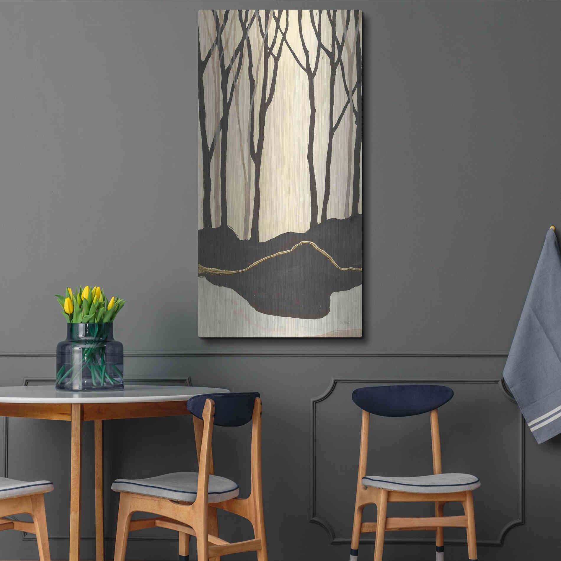 Luxe Metal Art 'Silhouette IV' by Chris Paschke, Metal Wall Art,24x48