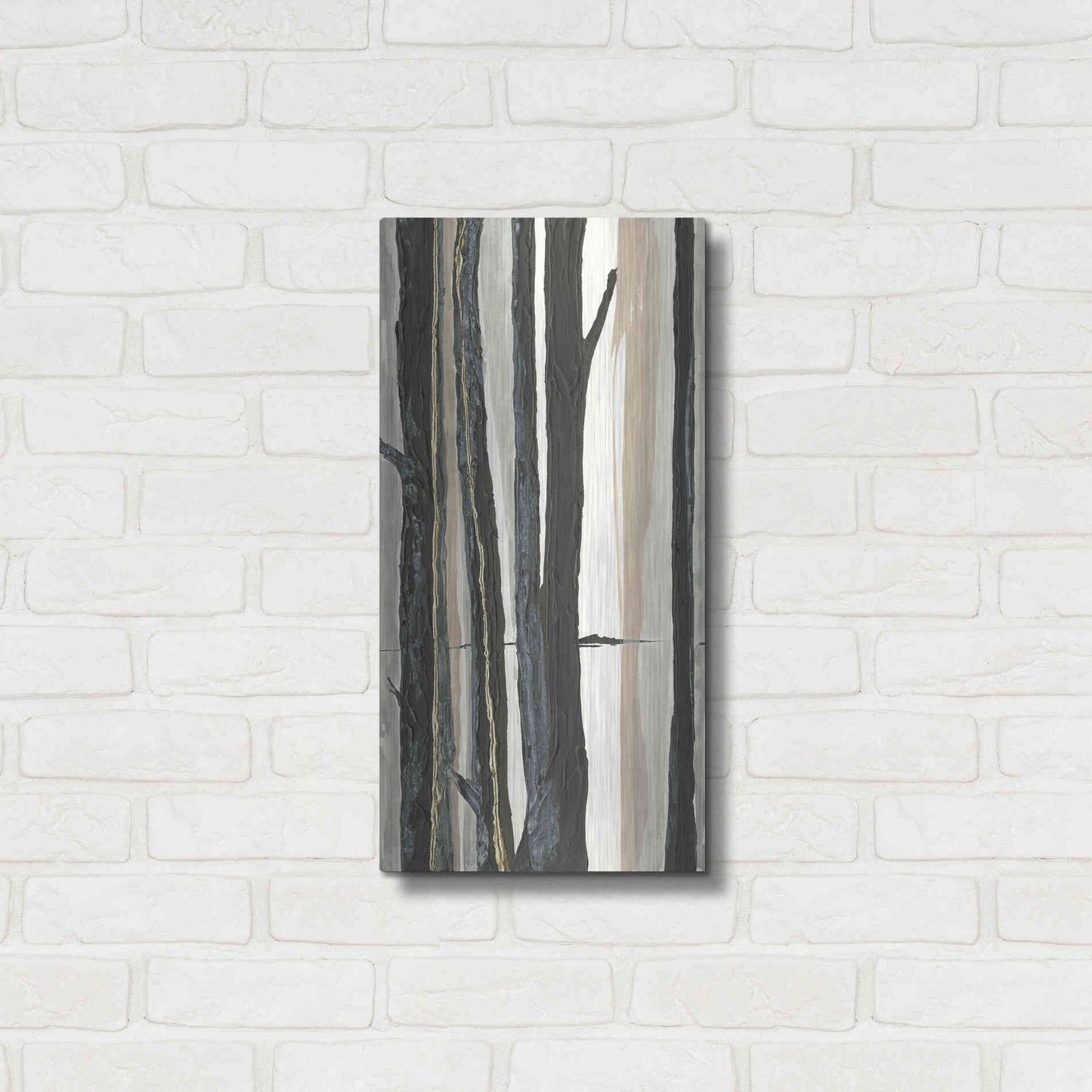 Luxe Metal Art 'Through the Trees I' by Chris Paschke, Metal Wall Art,12x24