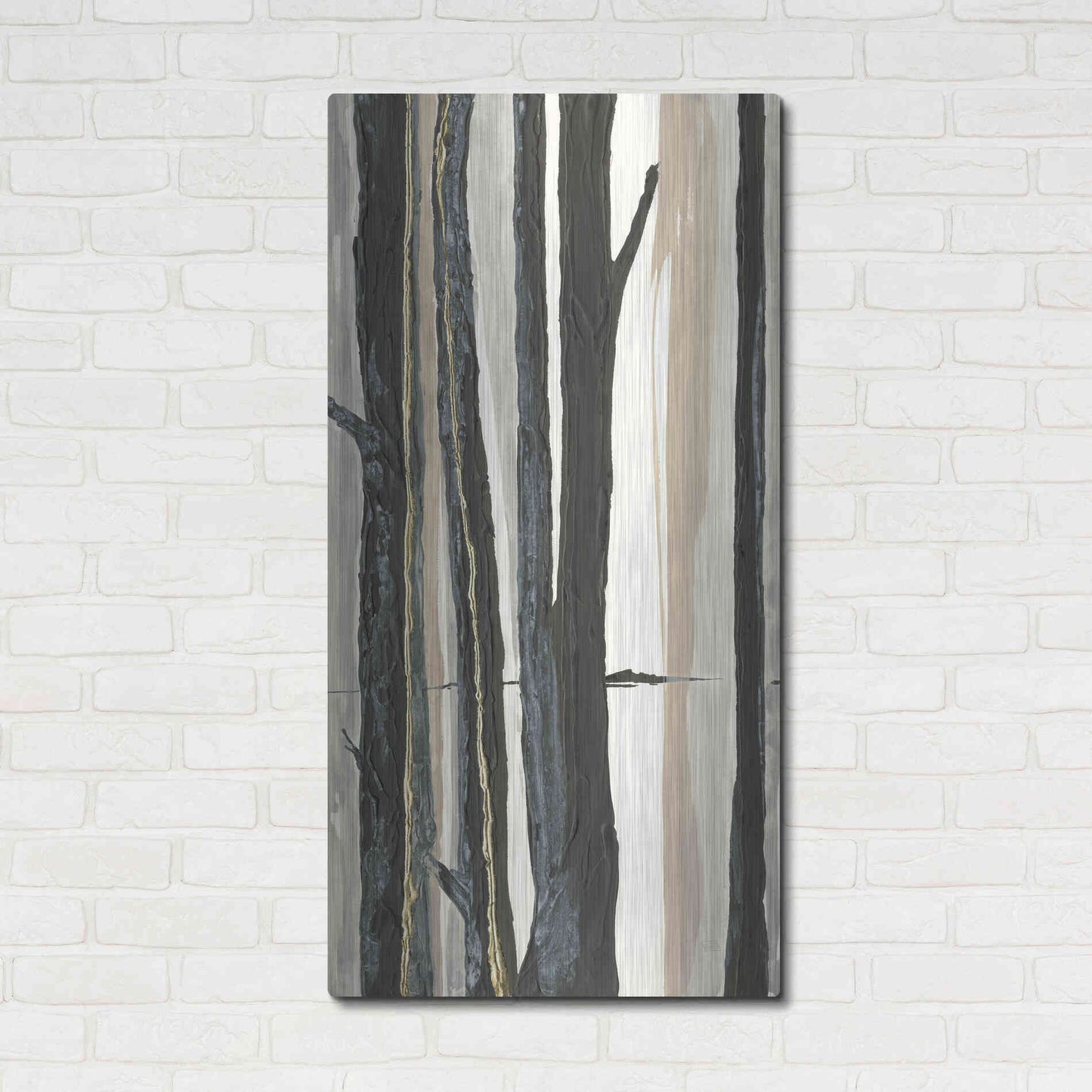 Luxe Metal Art 'Through the Trees I' by Chris Paschke, Metal Wall Art,24x48