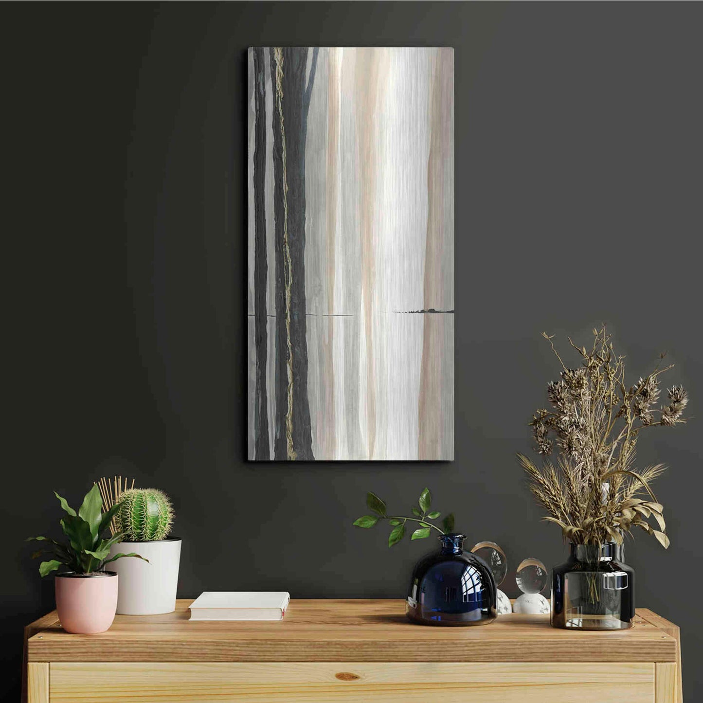 Luxe Metal Art 'Through the Trees II' by Chris Paschke, Metal Wall Art,12x24