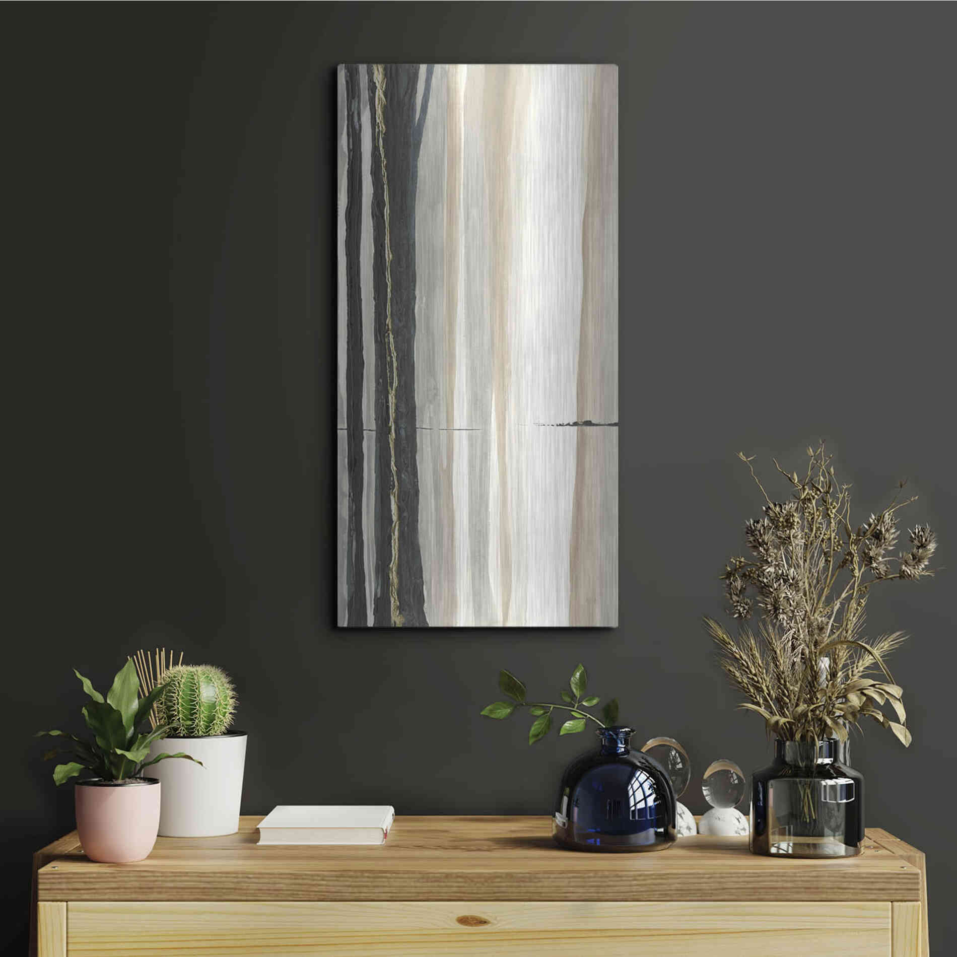 Luxe Metal Art 'Through the Trees II' by Chris Paschke, Metal Wall Art,12x24