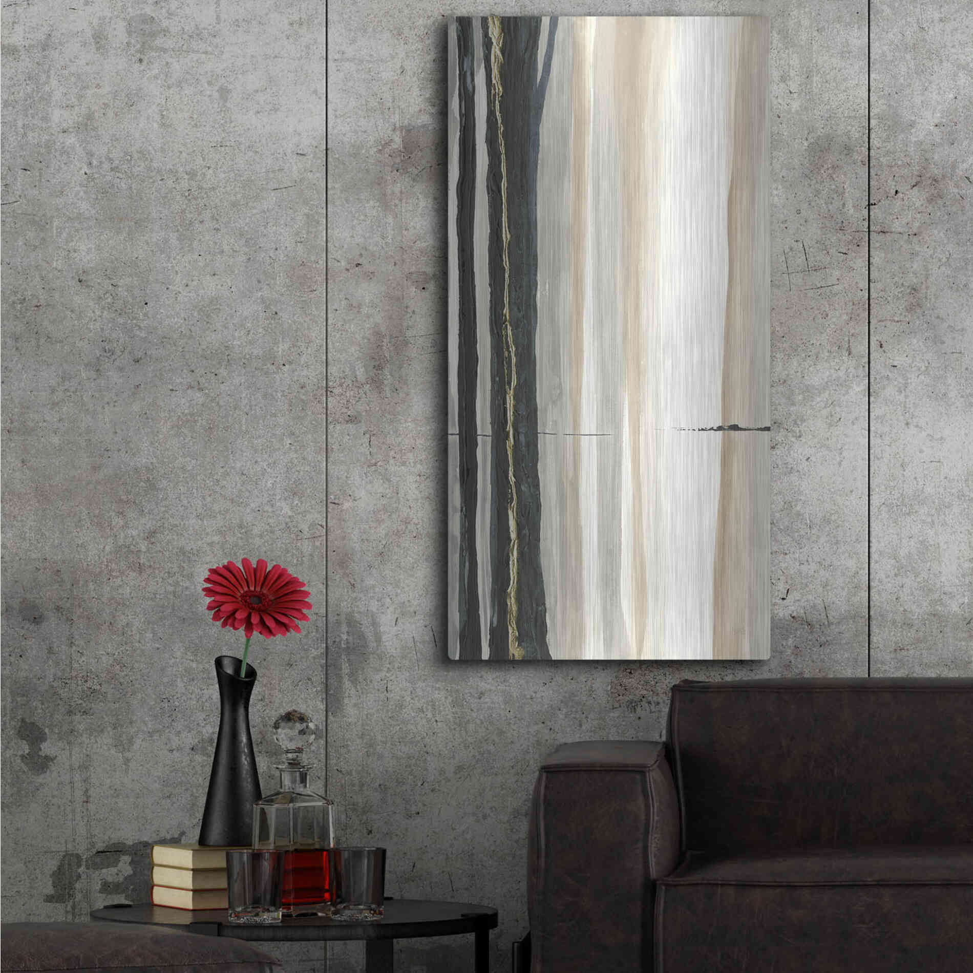 Luxe Metal Art 'Through the Trees II' by Chris Paschke, Metal Wall Art,24x48