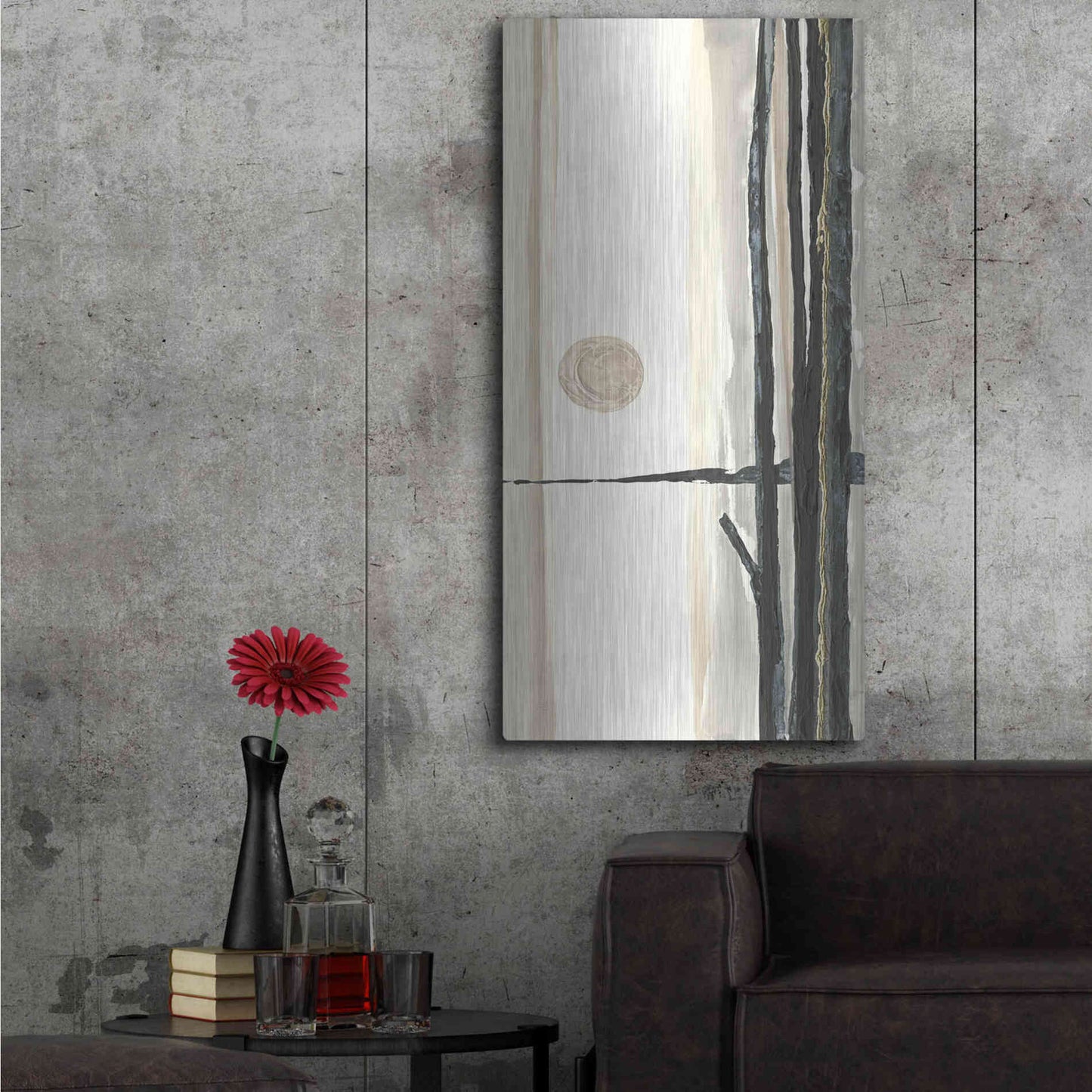 Luxe Metal Art 'Through the Trees III' by Chris Paschke, Metal Wall Art,24x48