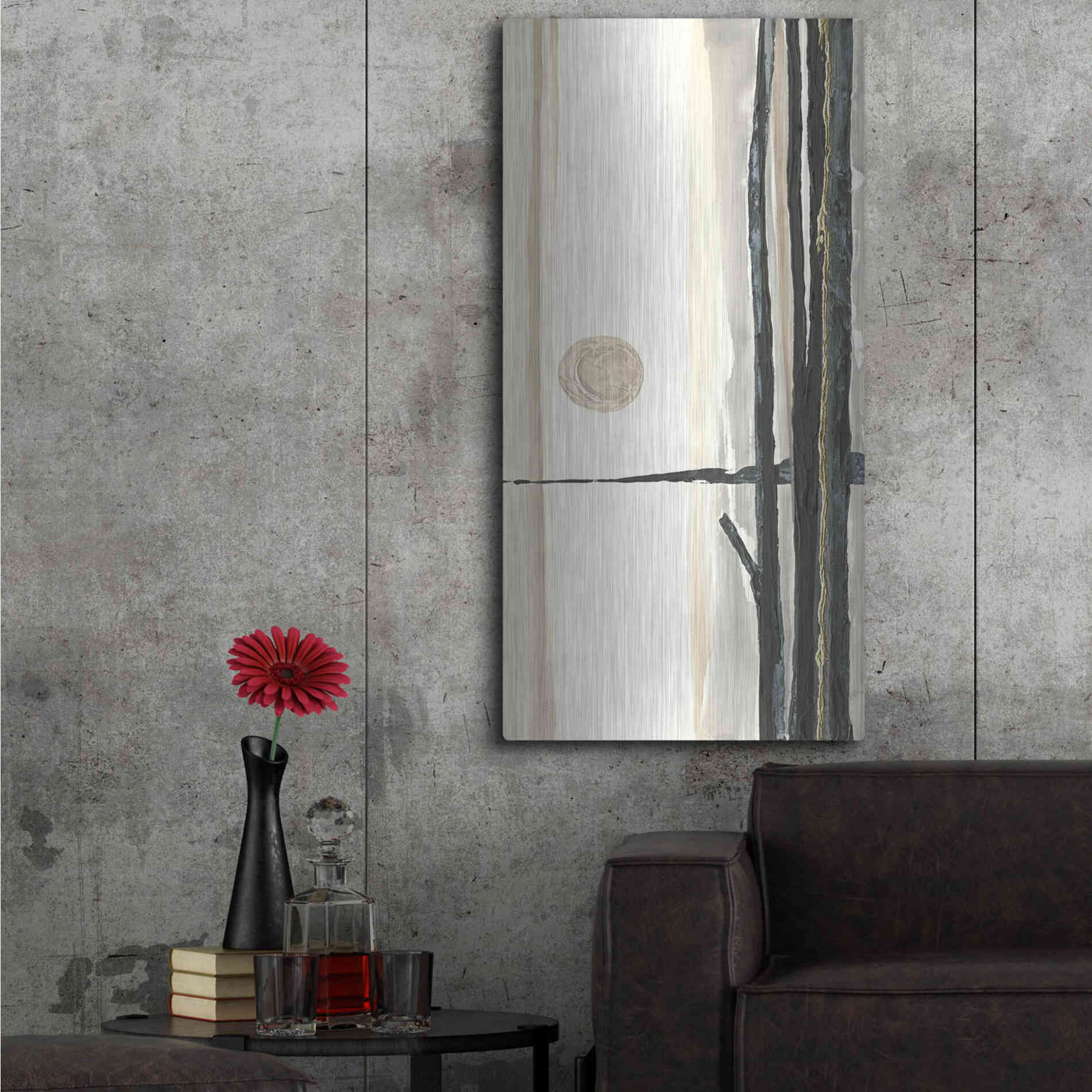 Luxe Metal Art 'Through the Trees III' by Chris Paschke, Metal Wall Art,24x48