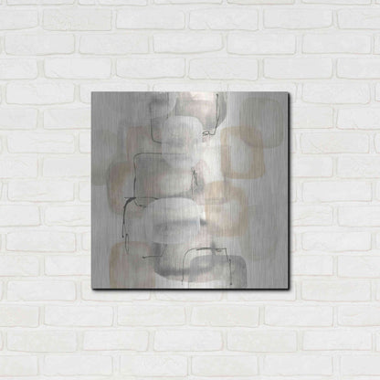 Luxe Metal Art 'Neutral Stacking I' by Chris Paschke, Metal Wall Art,24x24