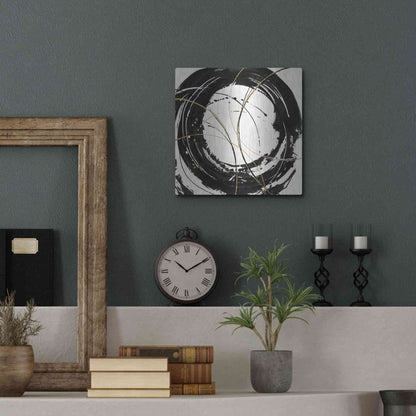 Luxe Metal Art 'Circular Web' by Chris Paschke, Metal Wall Art,12x12
