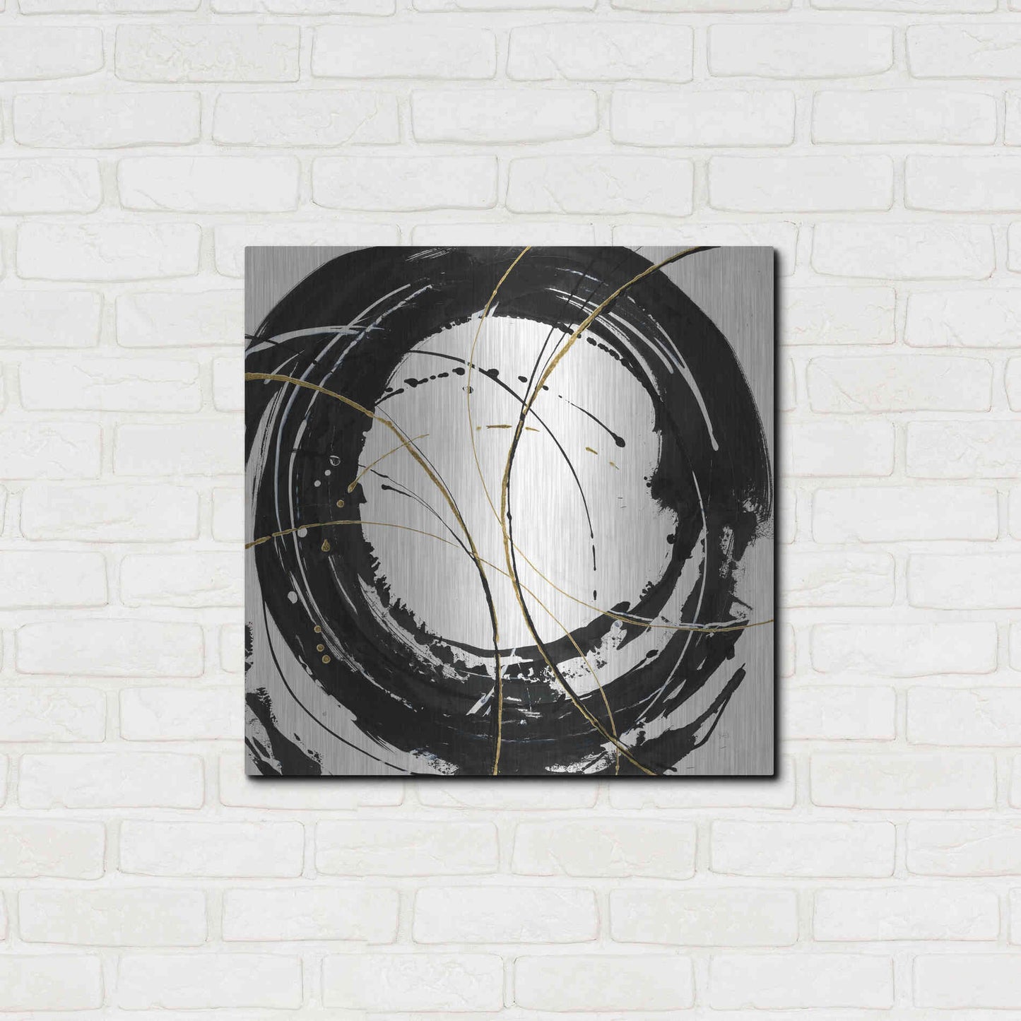 Luxe Metal Art 'Circular Web' by Chris Paschke, Metal Wall Art,24x24