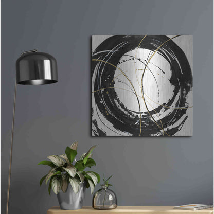Luxe Metal Art 'Circular Web' by Chris Paschke, Metal Wall Art,24x24