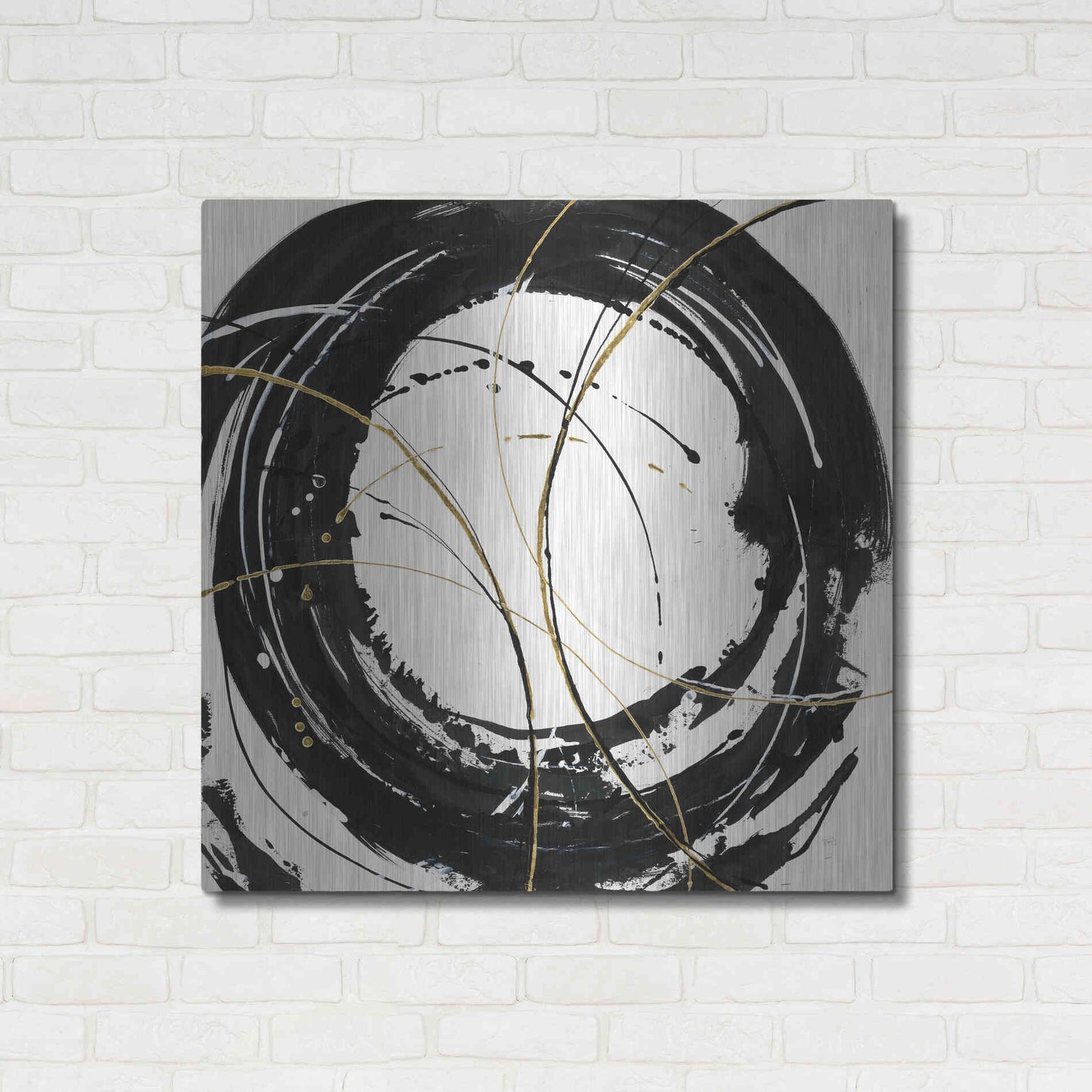 Luxe Metal Art 'Circular Web' by Chris Paschke, Metal Wall Art,36x36